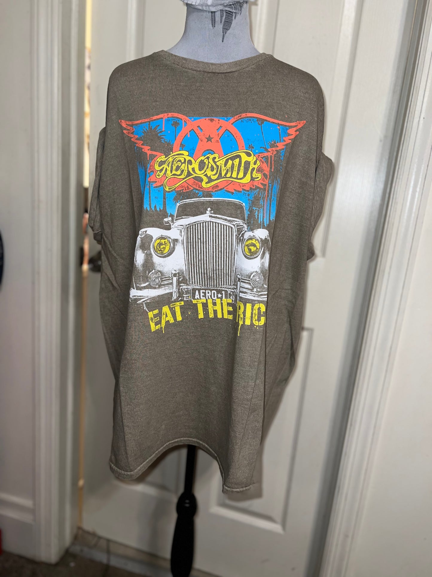 Aerosmith “Eat the Rich” Oversized Distressed Tee