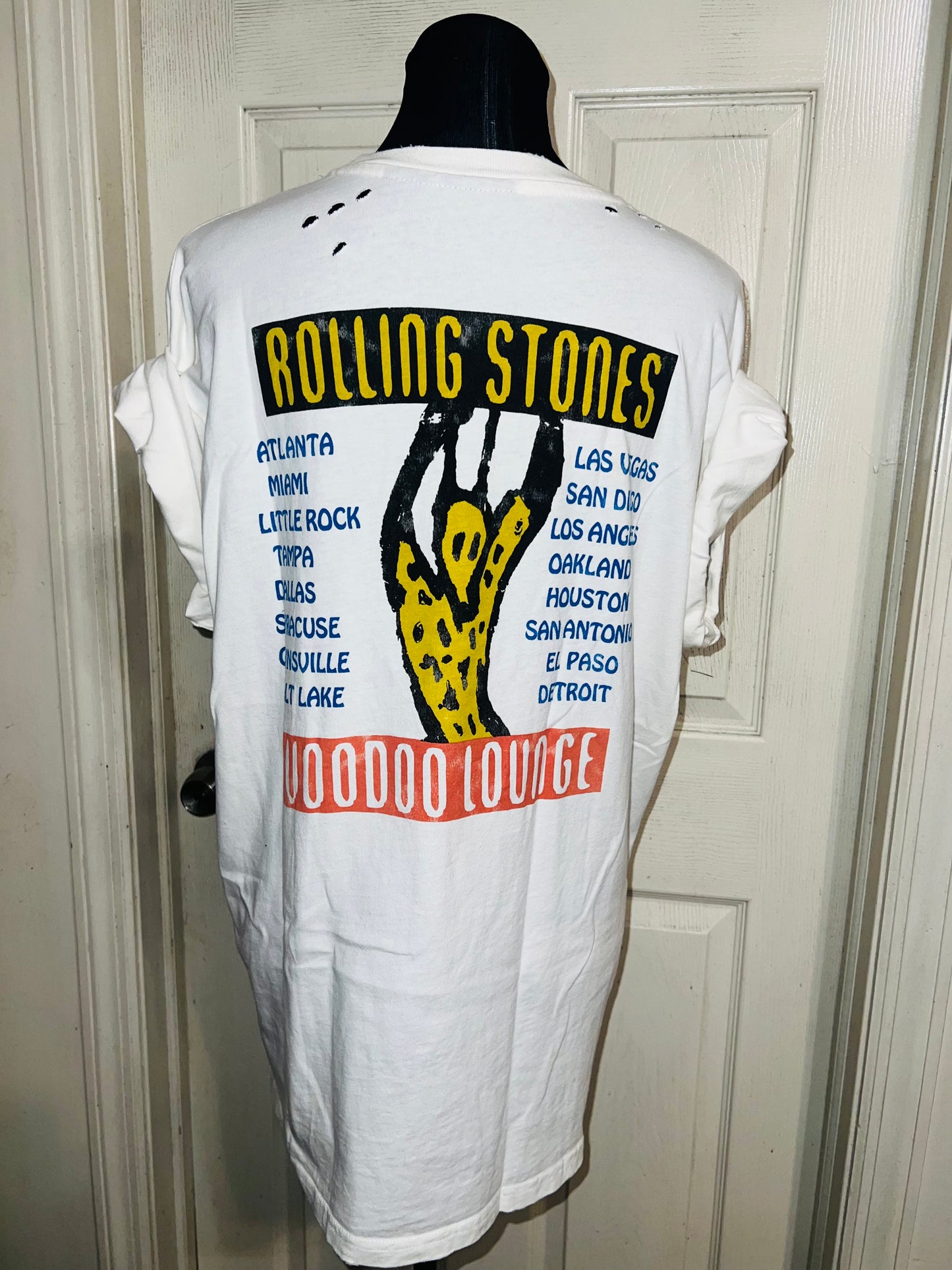 The Rolling Stones Double Sided Oversized Distressed Tee