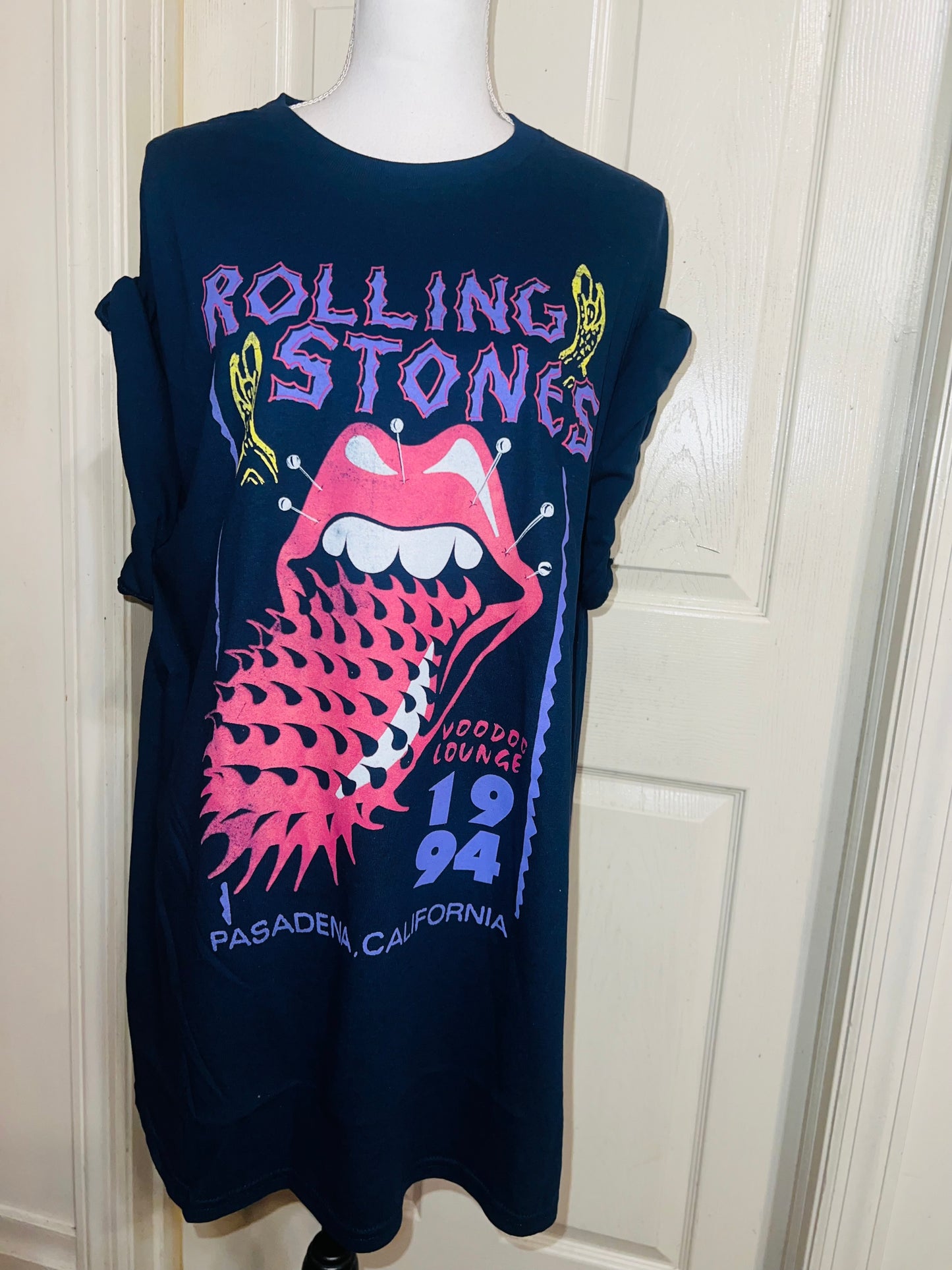 The Rolling Stones Double Sided Oversized Distressed Tee