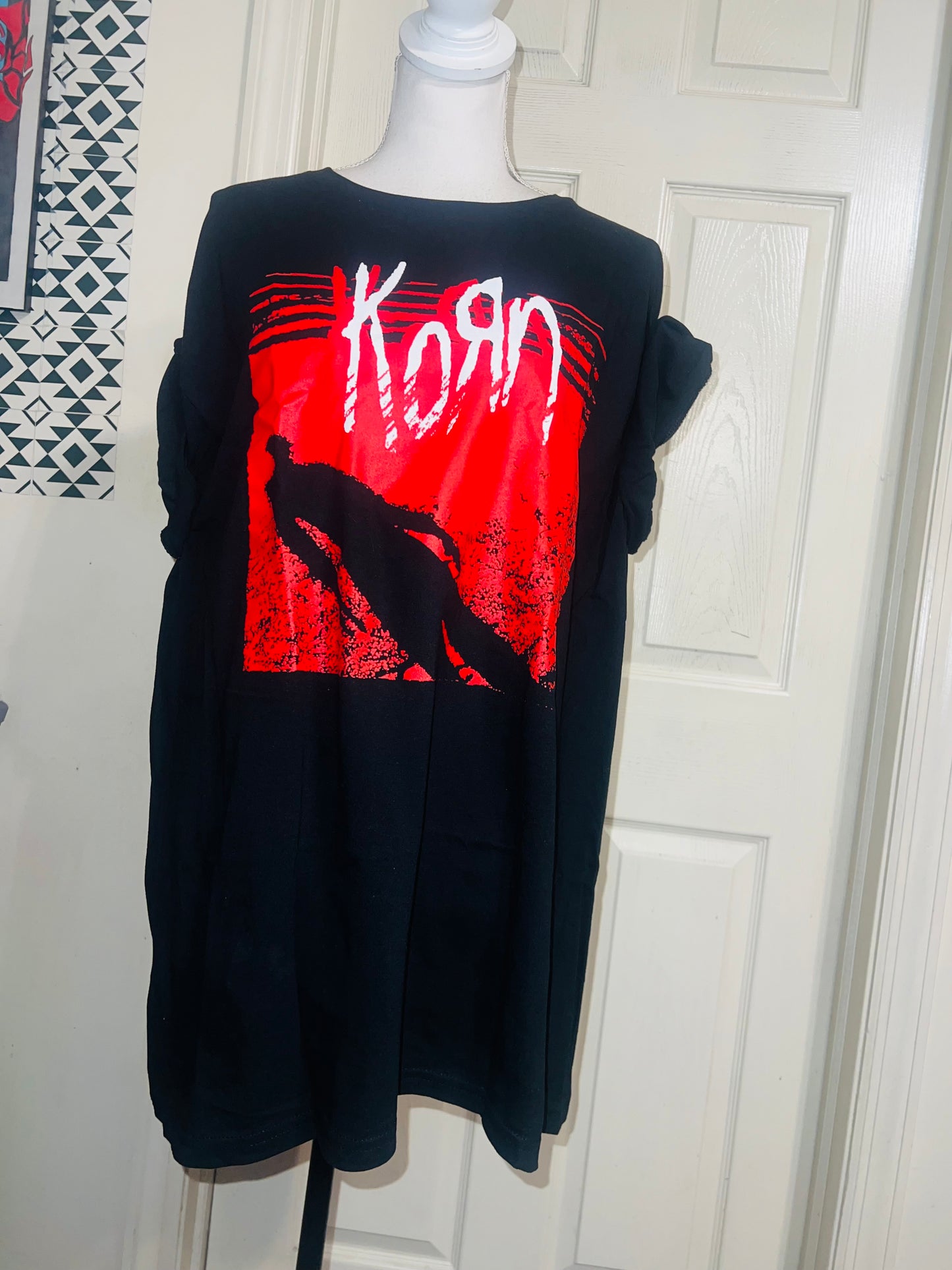Korn Oversized Distressed Tee