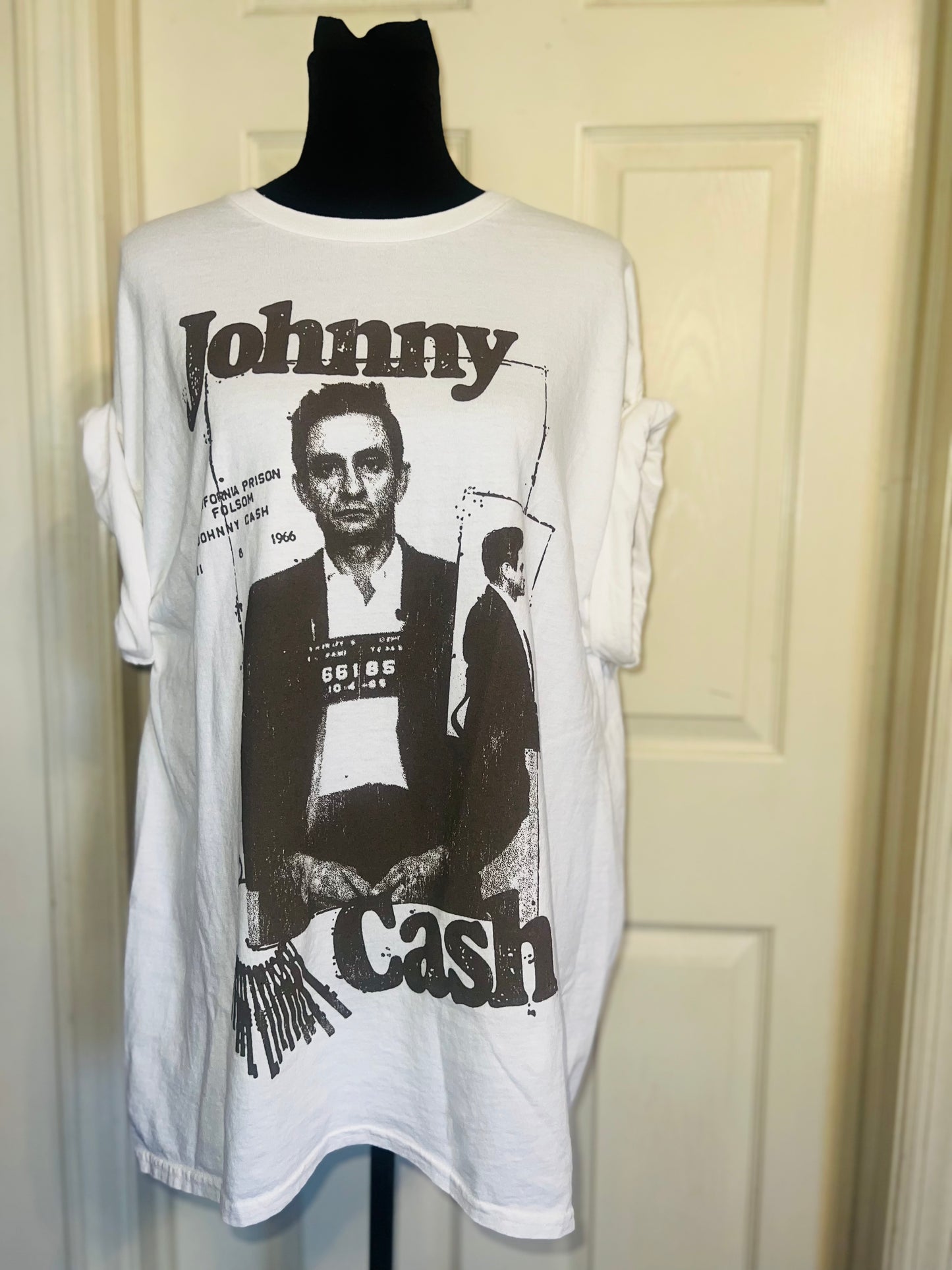 Johnny Cash Oversized Distressed Tee