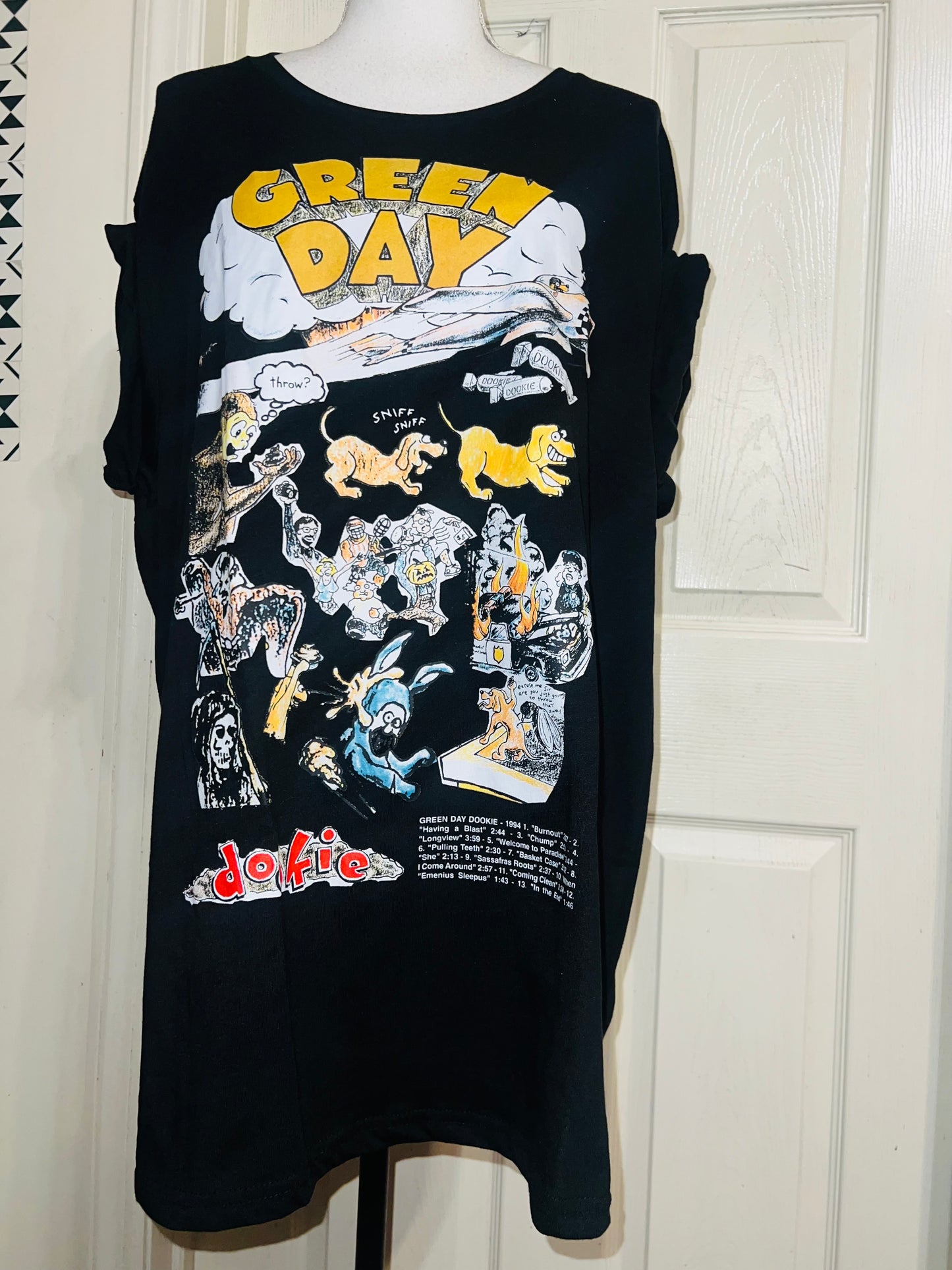 Green Day Oversized Distressed Tee