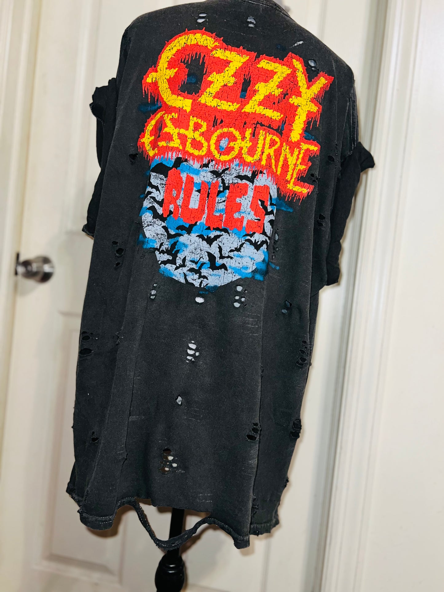 Ozzy Osbourne Double Sided Oversized Distressed Tee