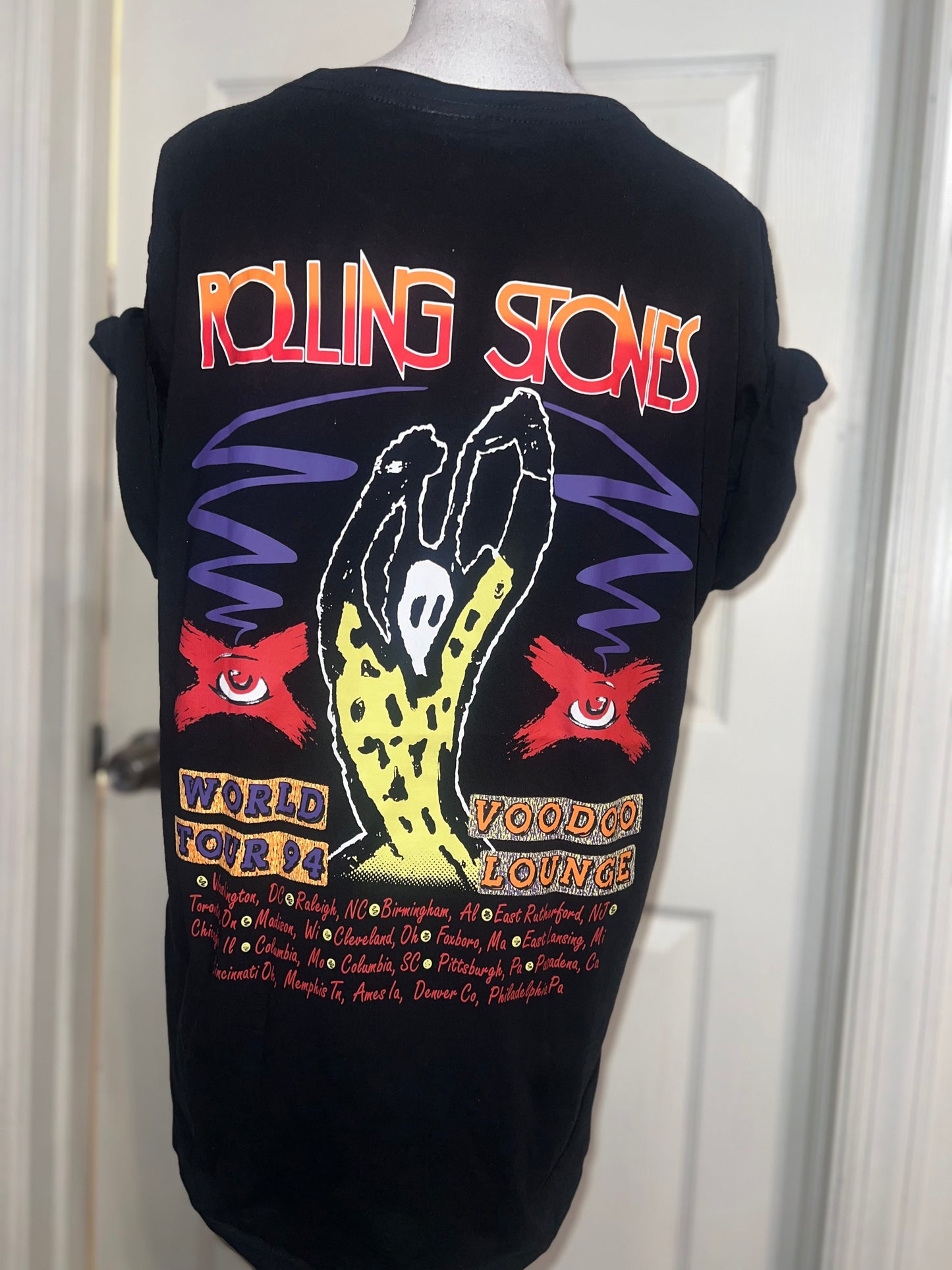 The Rolling Stones Double Sided Oversized Distressed Tee