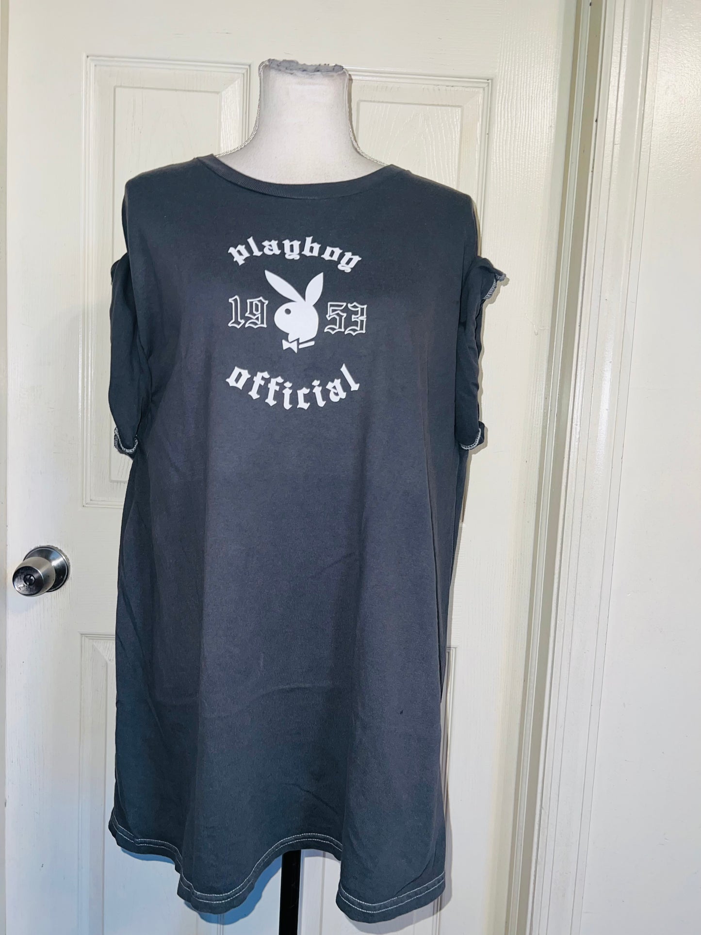 Playboy Double Sided Oversized Distressed Tee