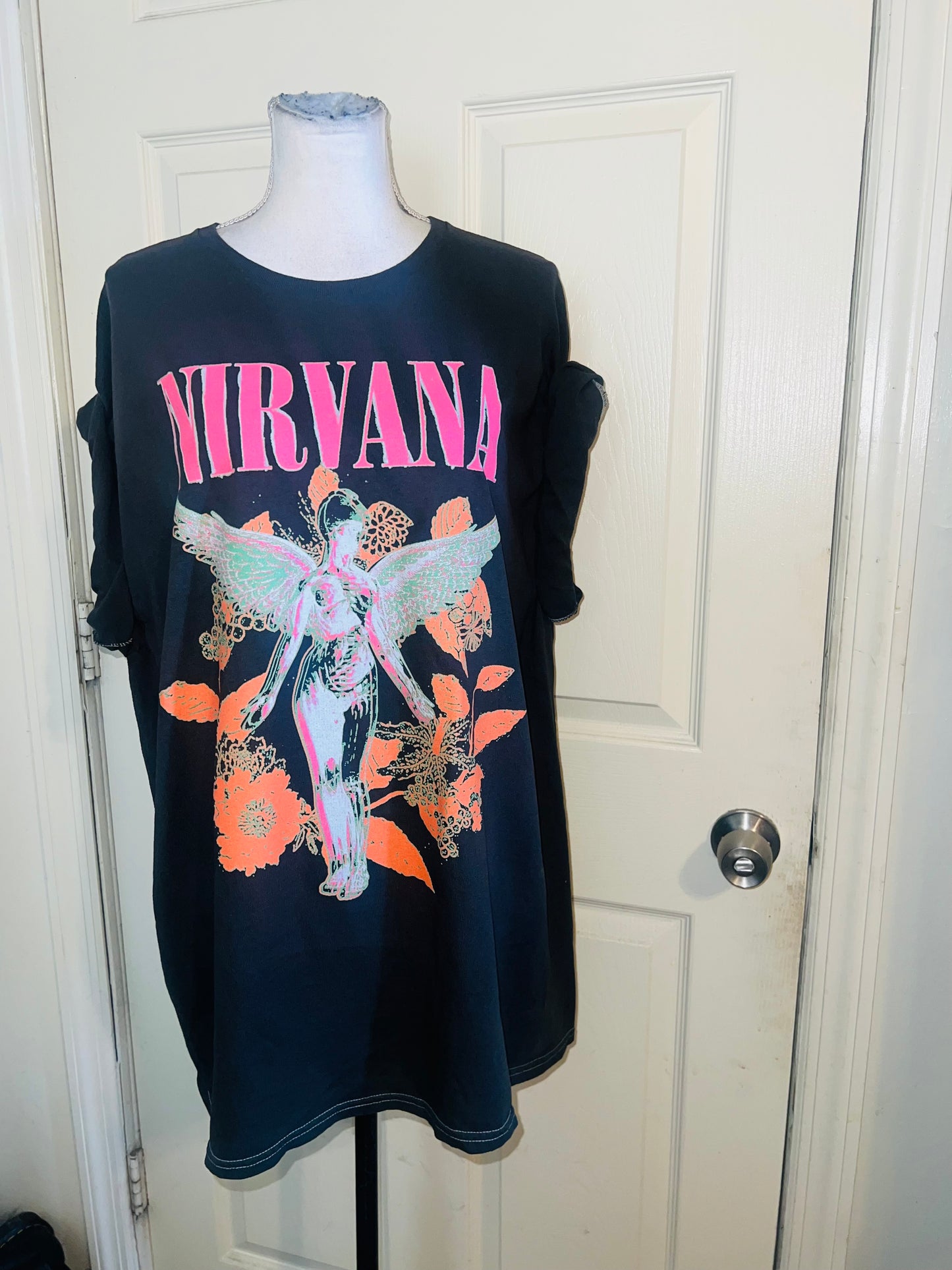 Nirvana Oversized Distressed Tee