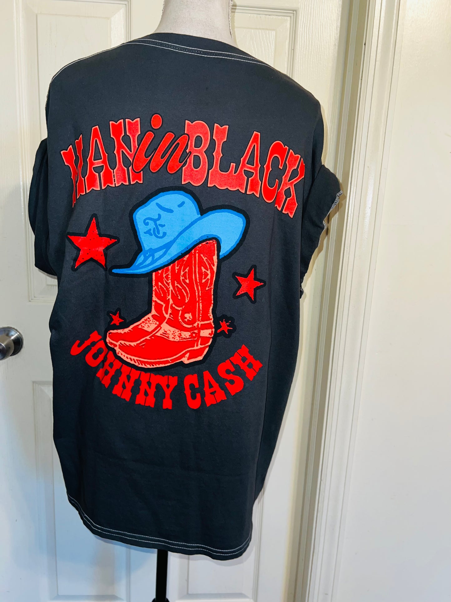 Johnny Cash Double Sided Oversized Distressed Tee