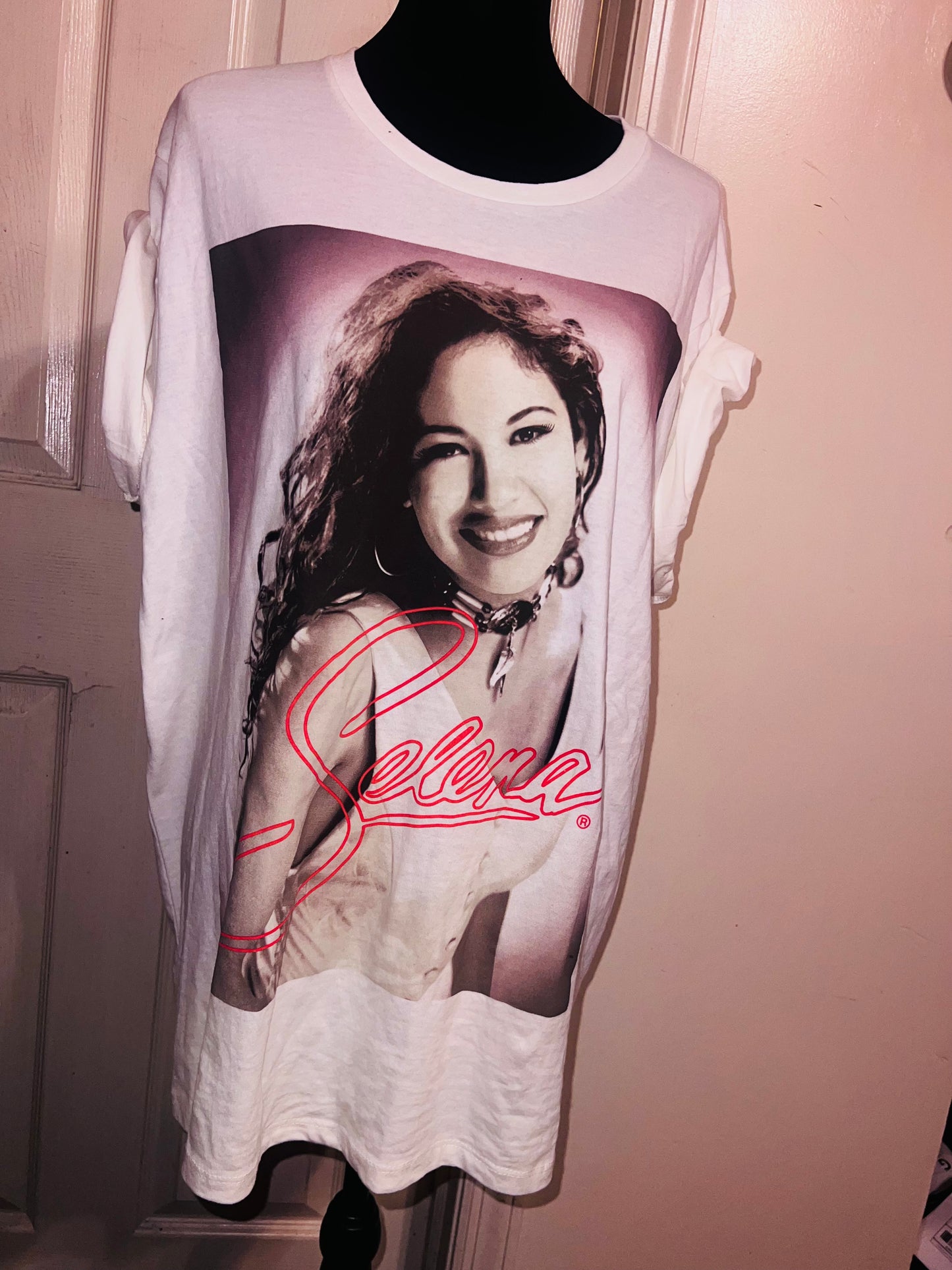 Selena Double Sided Oversized Distressed Tee