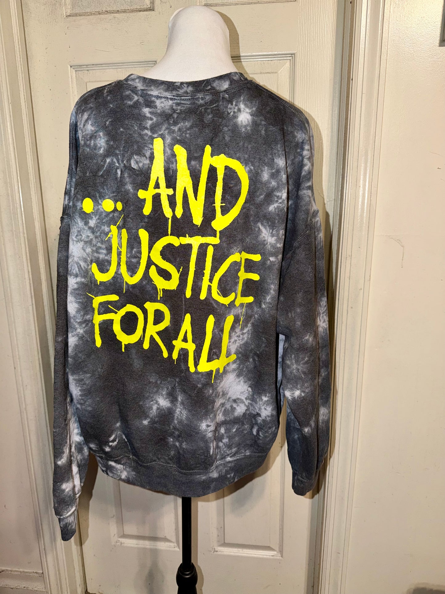 Metallica Double Sided Oversized Distressed Sweatshirt