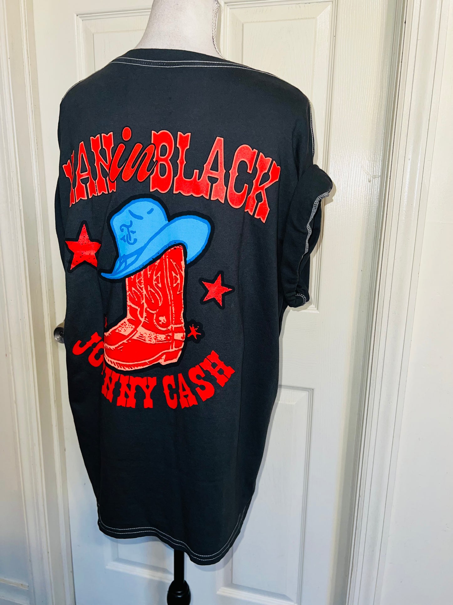 Johnny Cash Double Sided Oversized Distressed Tee