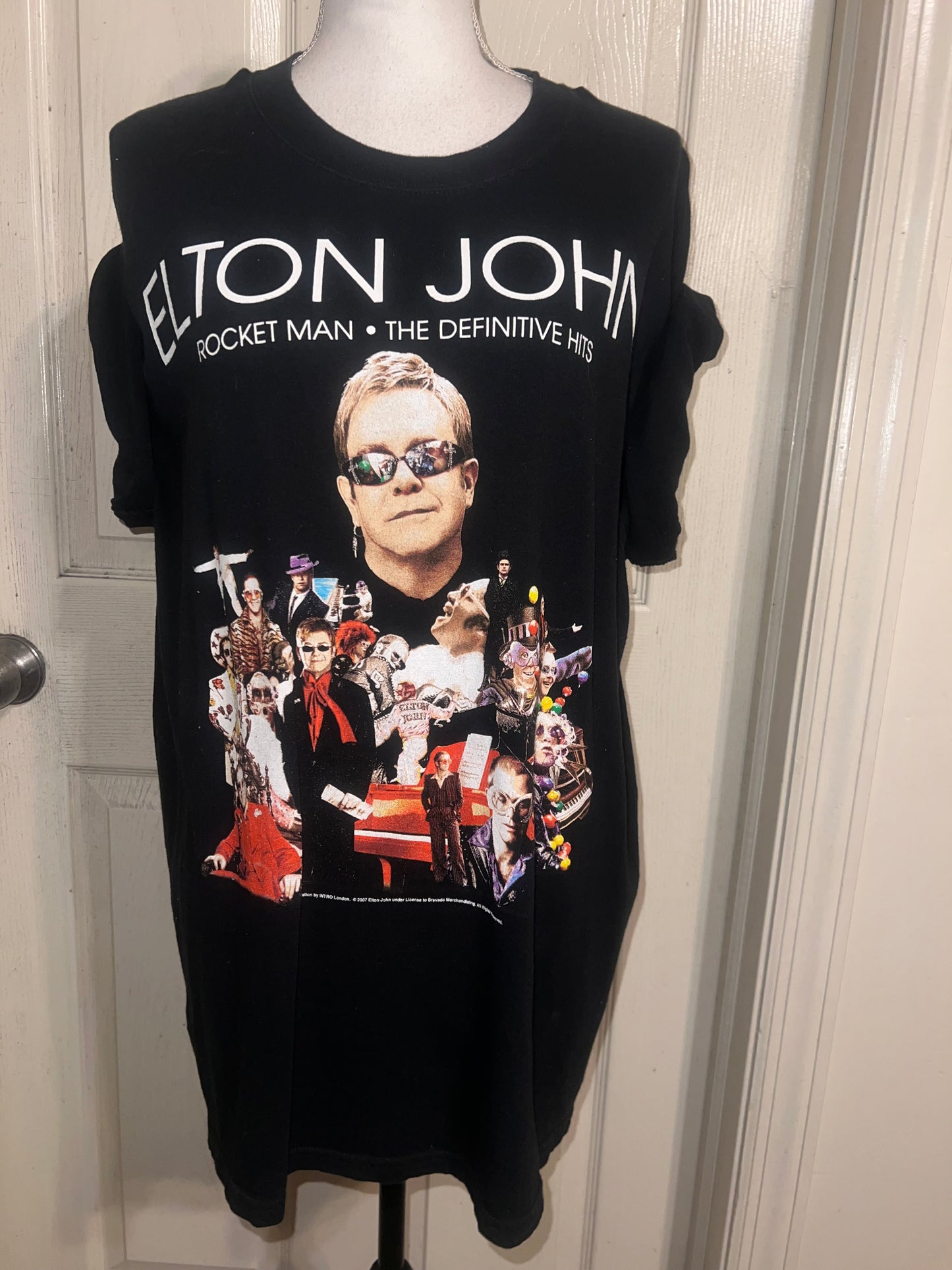 Elton John Vintage Double Sided Oversized Distressed Tee