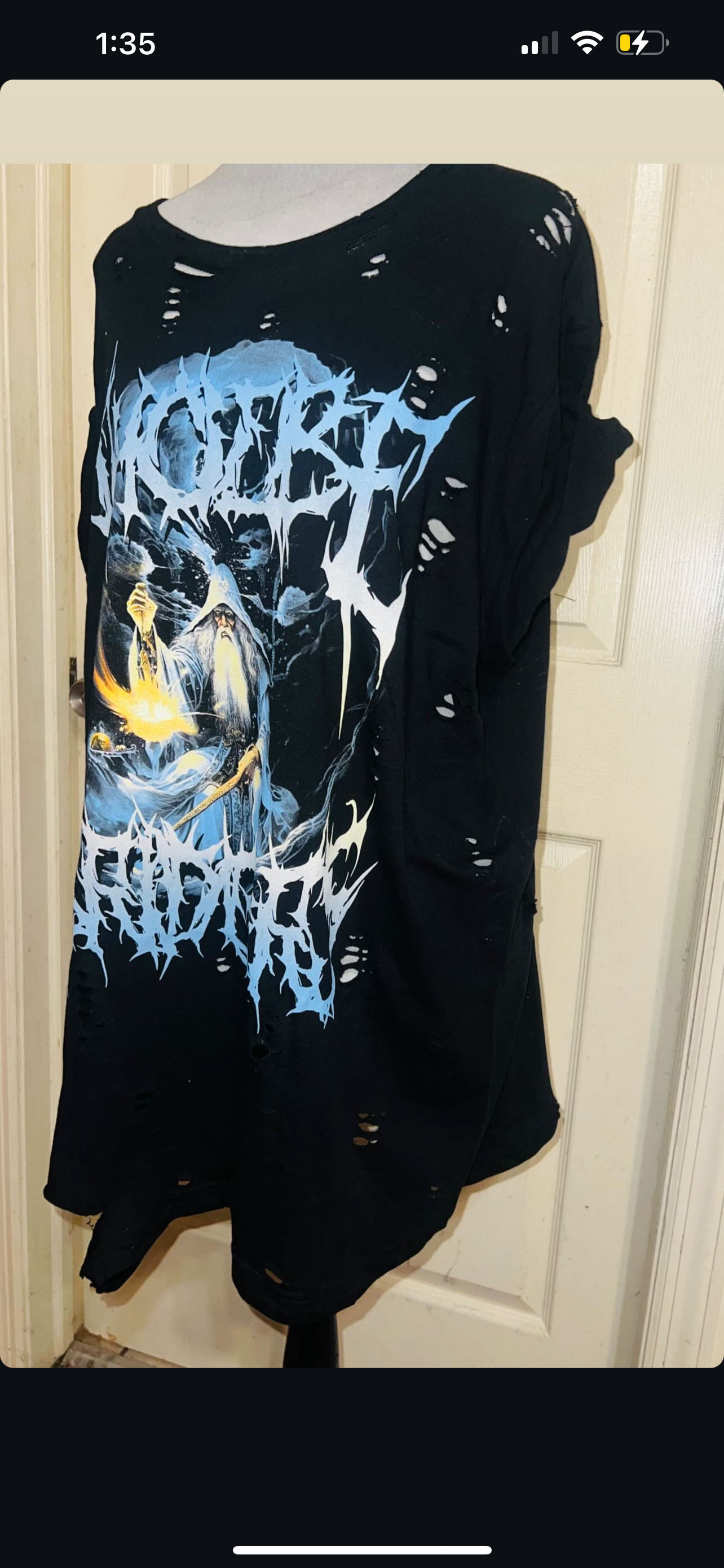 Phoebe Bridgers Oversized Distressed Tee