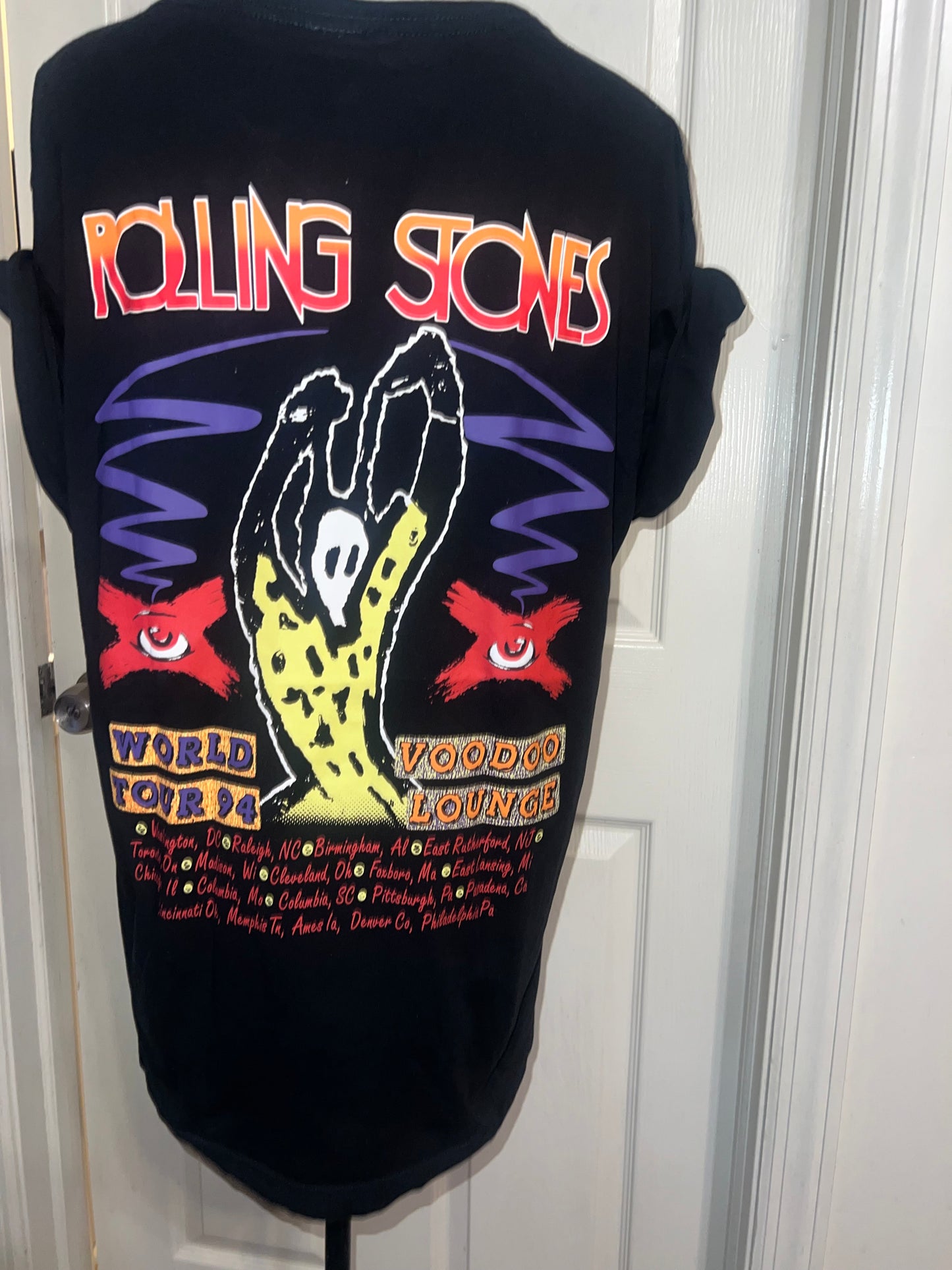 The Rolling Stones Double Sided Oversized Distressed Tee