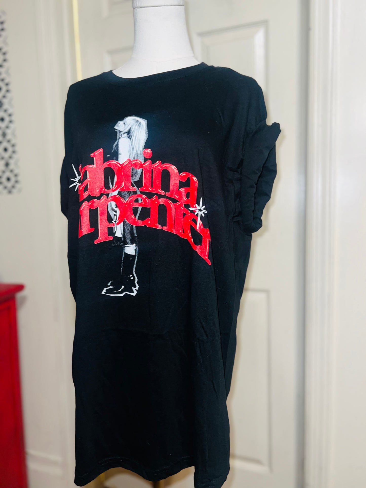 Sabrina Carpenter Oversized Distressed Tee