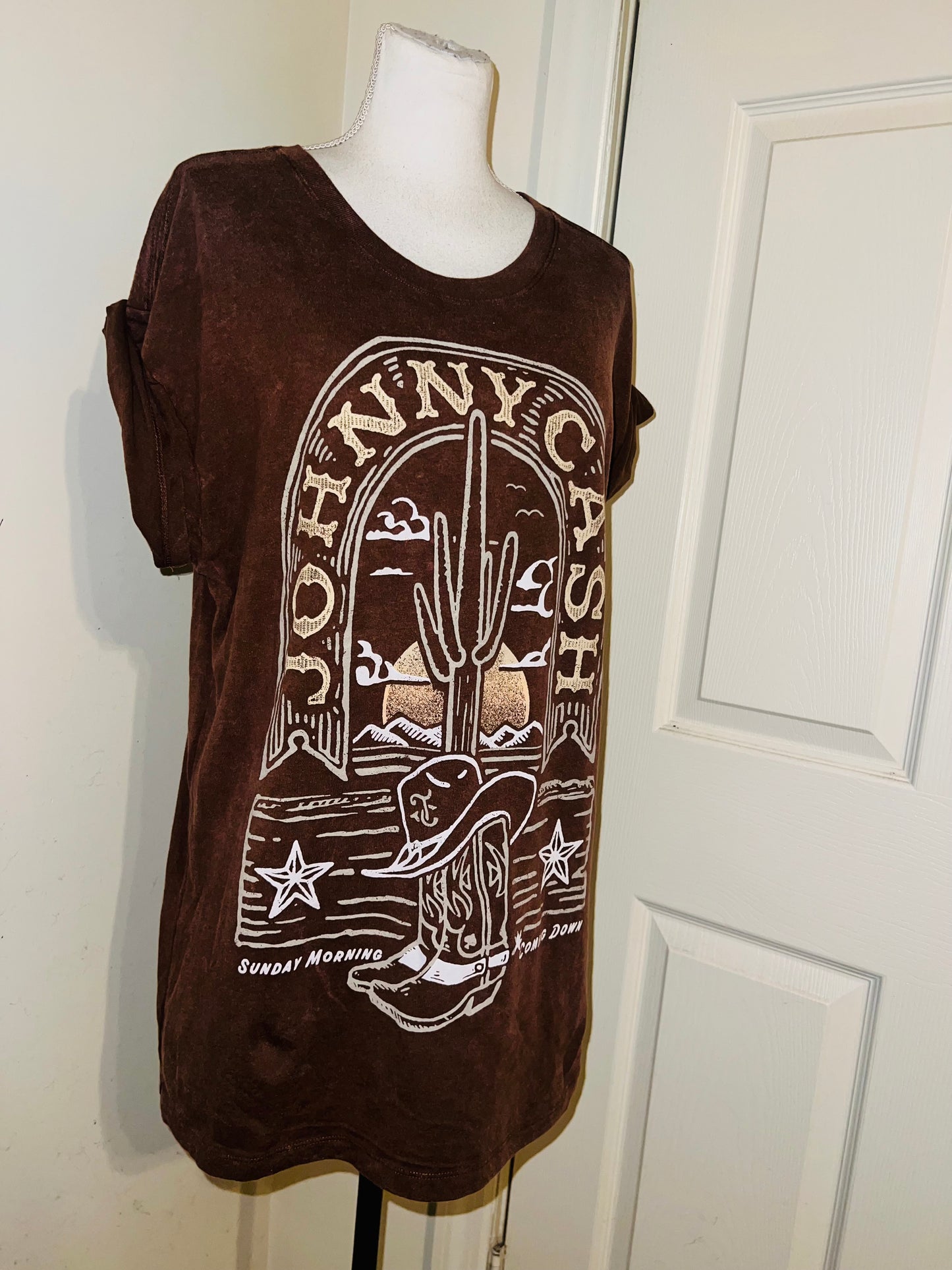 Johnny Cash Double Sided Oversized Distressed Tee