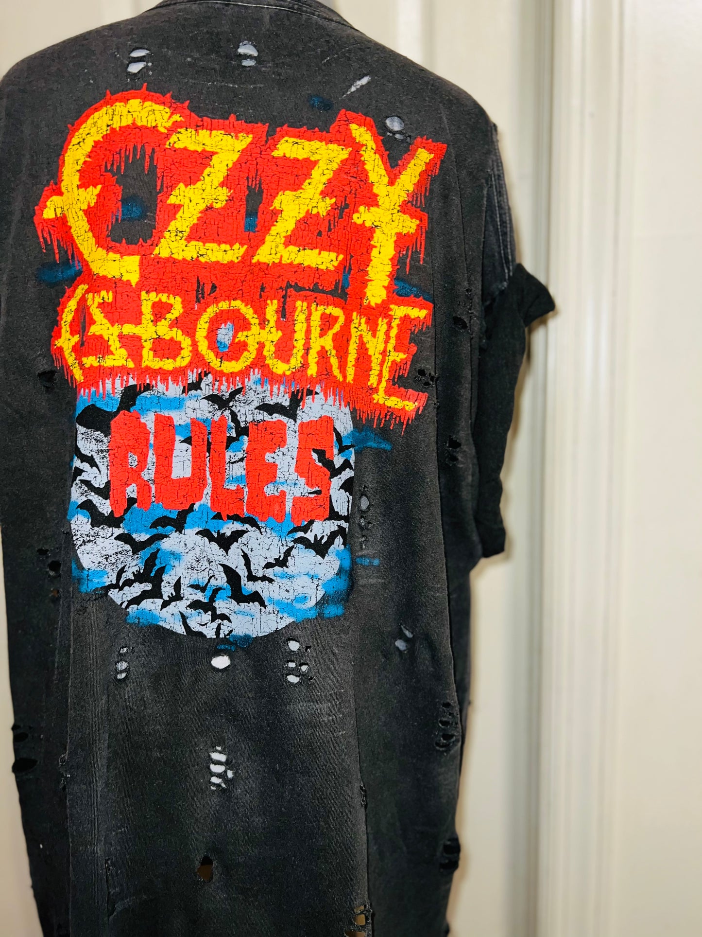 Ozzy Osbourne Double Sided Oversized Distressed Tee