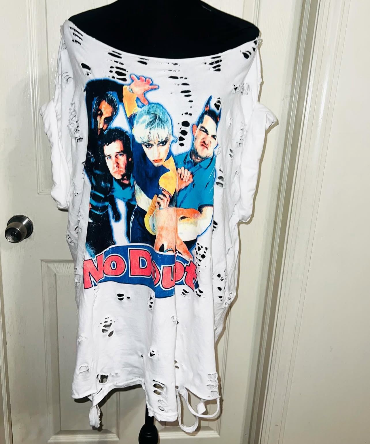 No Doubt Oversized Distressed Tee
