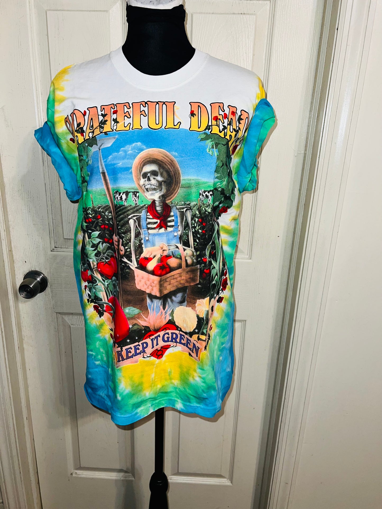 Grateful Dead Keep Green Double Sided Distressed Tee