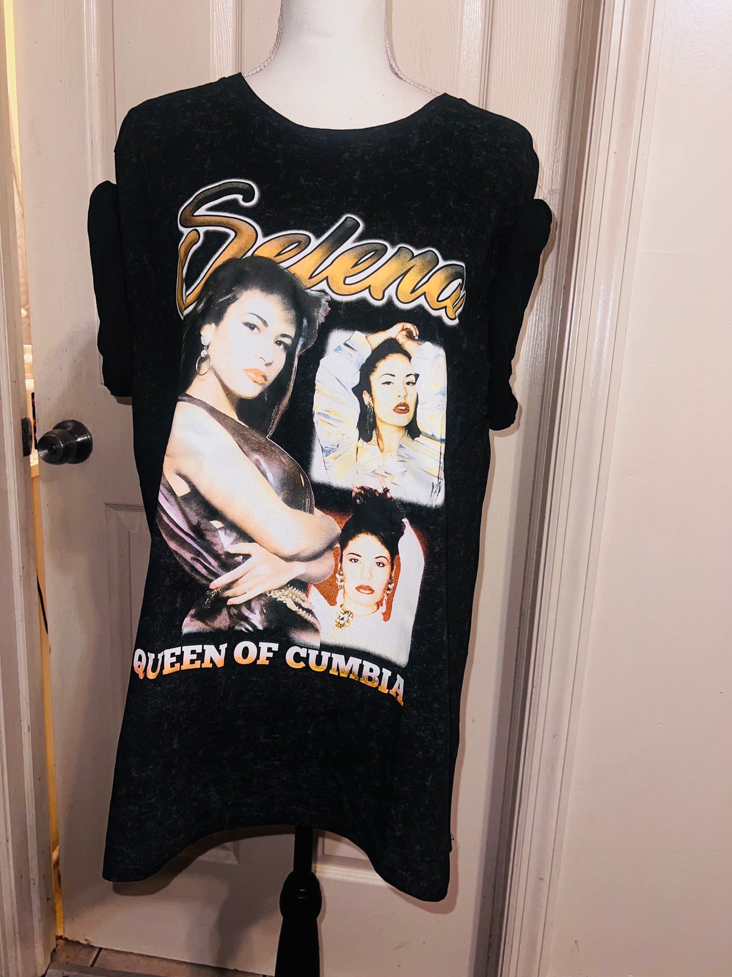 Selena Double Sided Oversized Distressed Tee