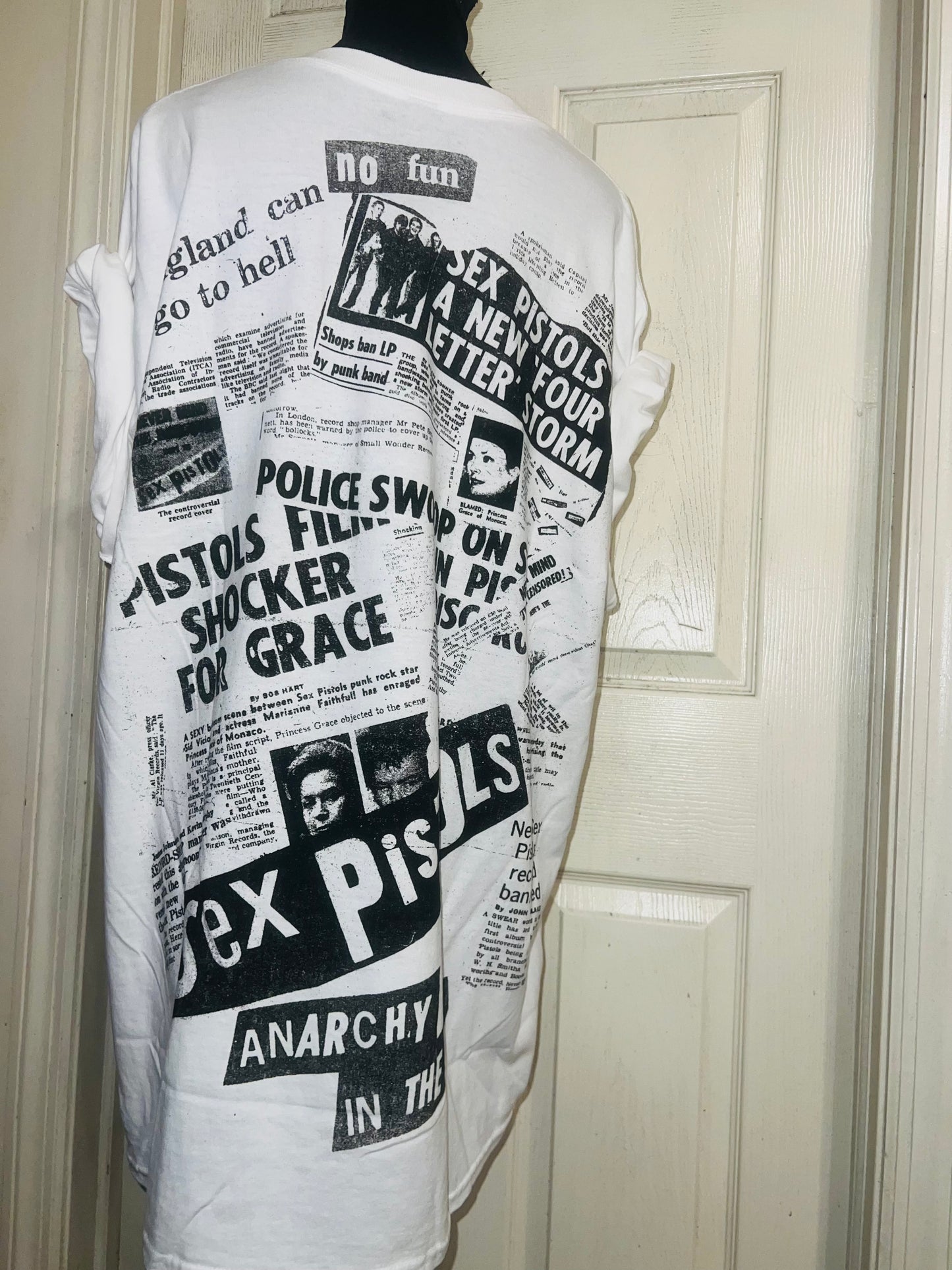The Sex Pistols Double Sided Oversized Distressed Tee