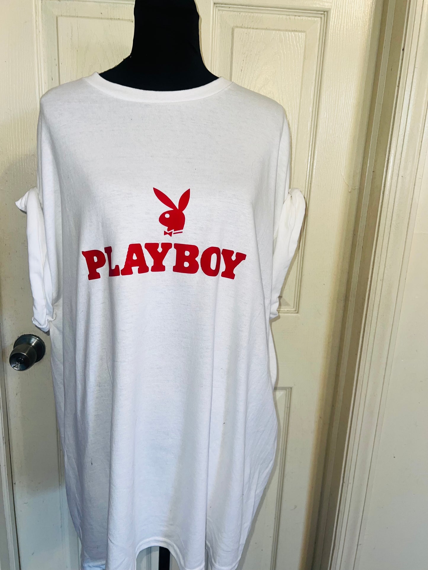 Playboy Double Sided Oversized Distressed Tee
