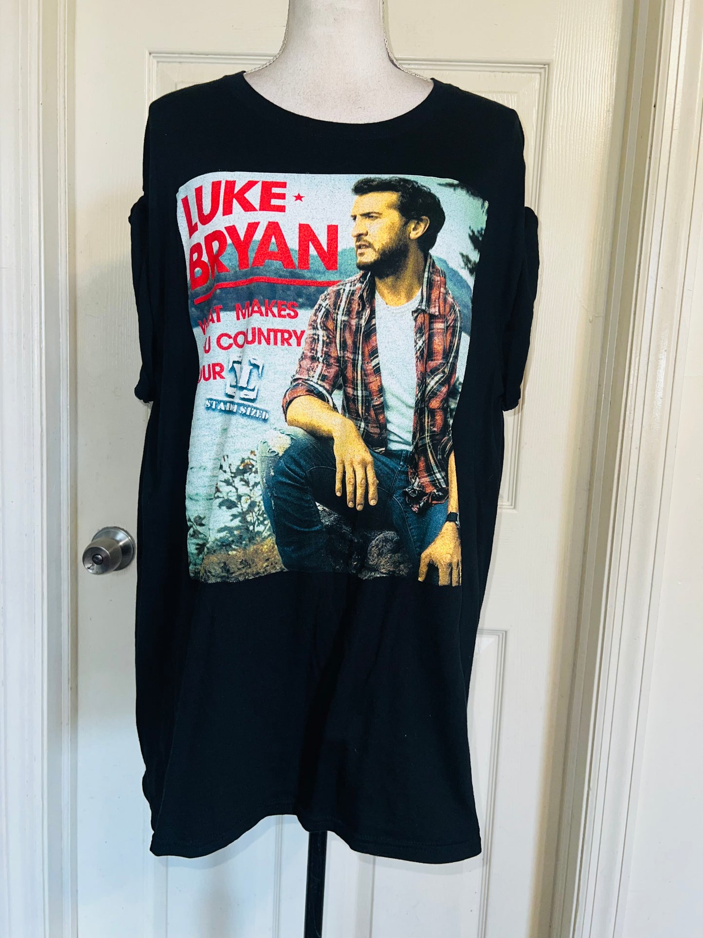 Luke Bryan 2009 Double Sided Oversized Distressed Tee