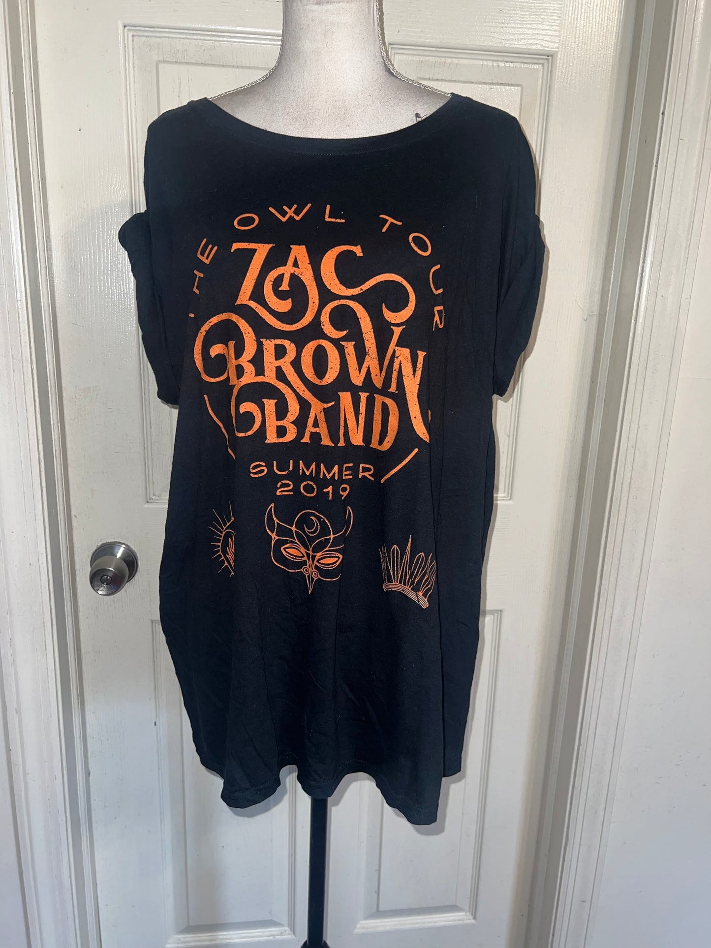 Zac Brown Band Double Sides Oversized Distressed Tee