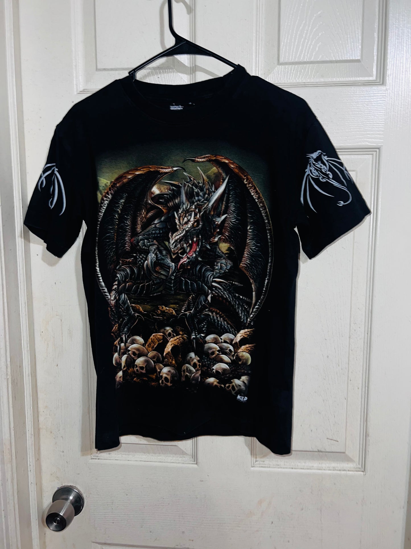 Dragon & Skulls Double Sided Vintage Oversized Tee