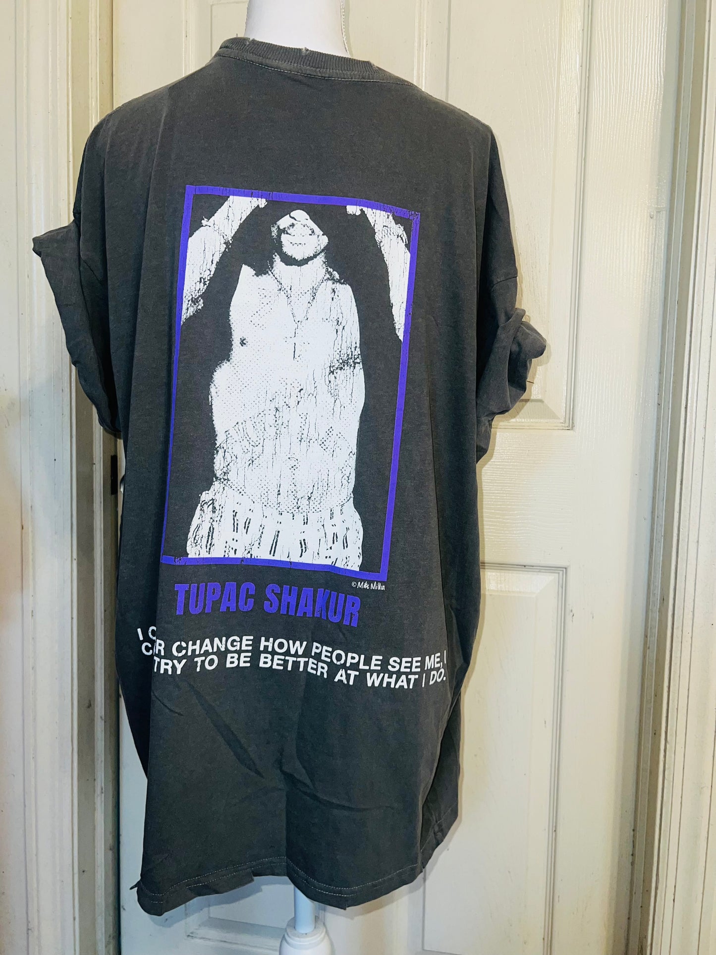 Tupac Shakur Double Sided Oversized Distressed Tee