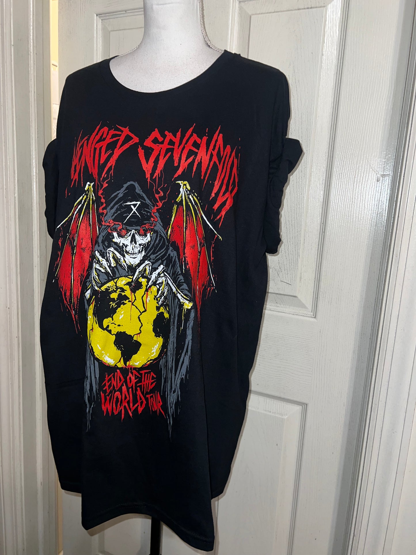 Avenged Sevenfold Oversized Distressed Tee