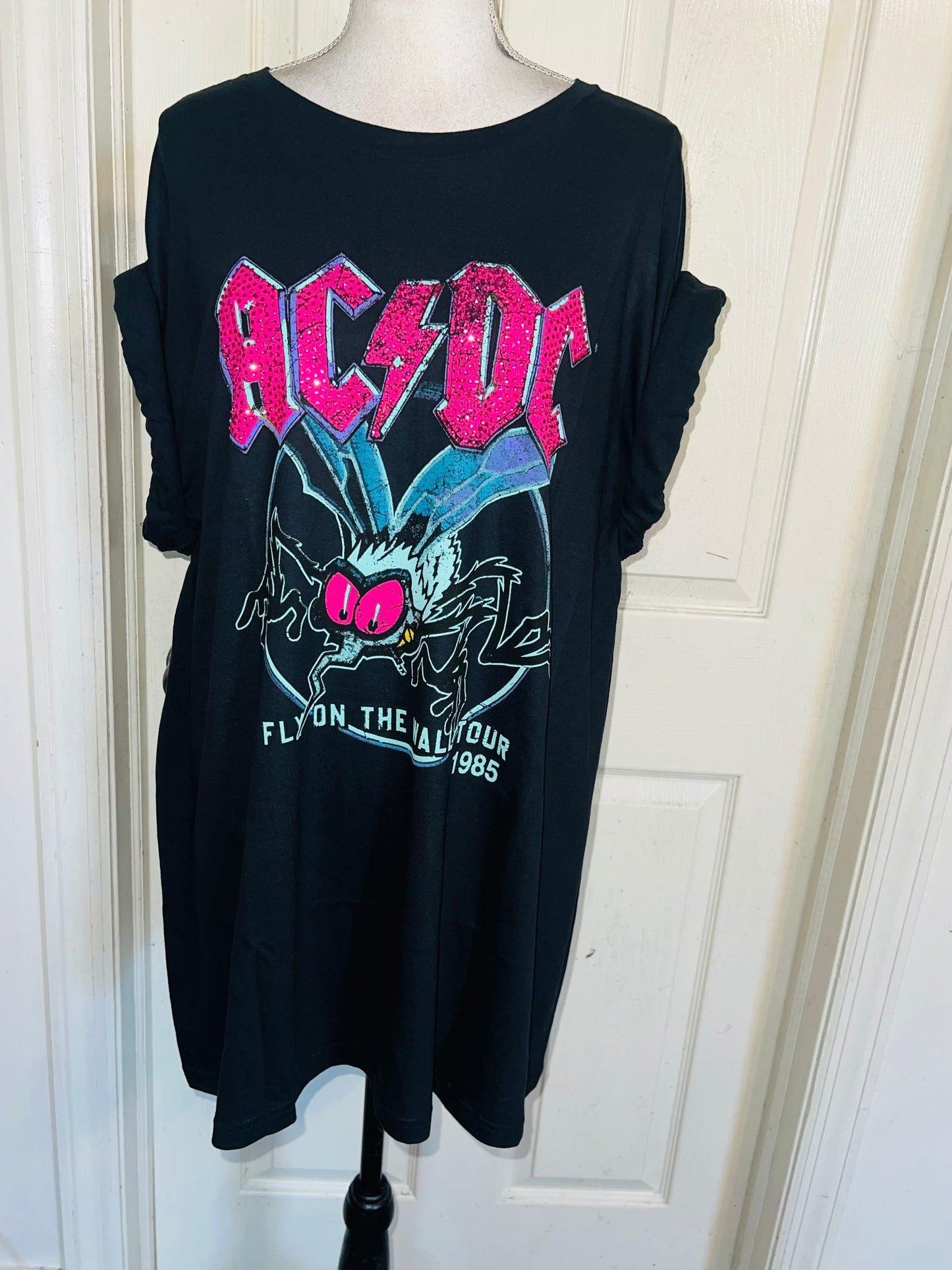 AC/DC Oversized Distressed Tee