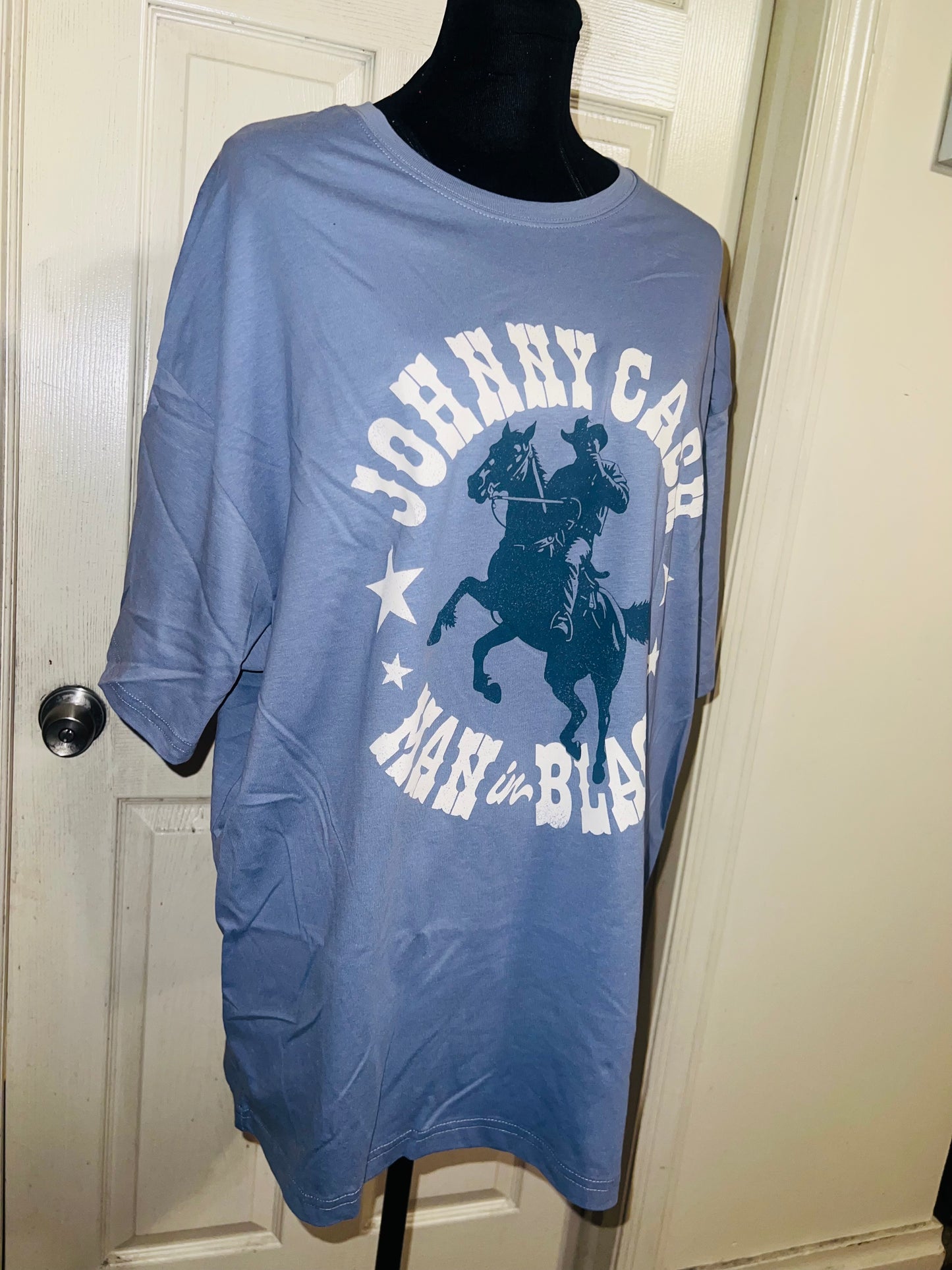 Johnny Cash Oversized Distressed Tee