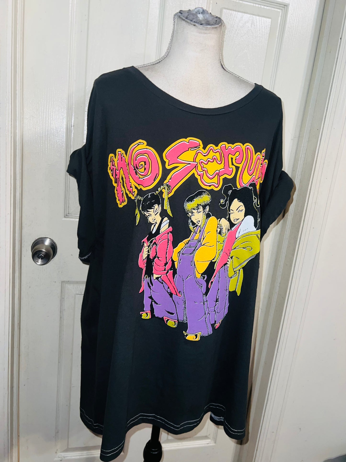 TLC Double Sided Oversized Distressed Tee
