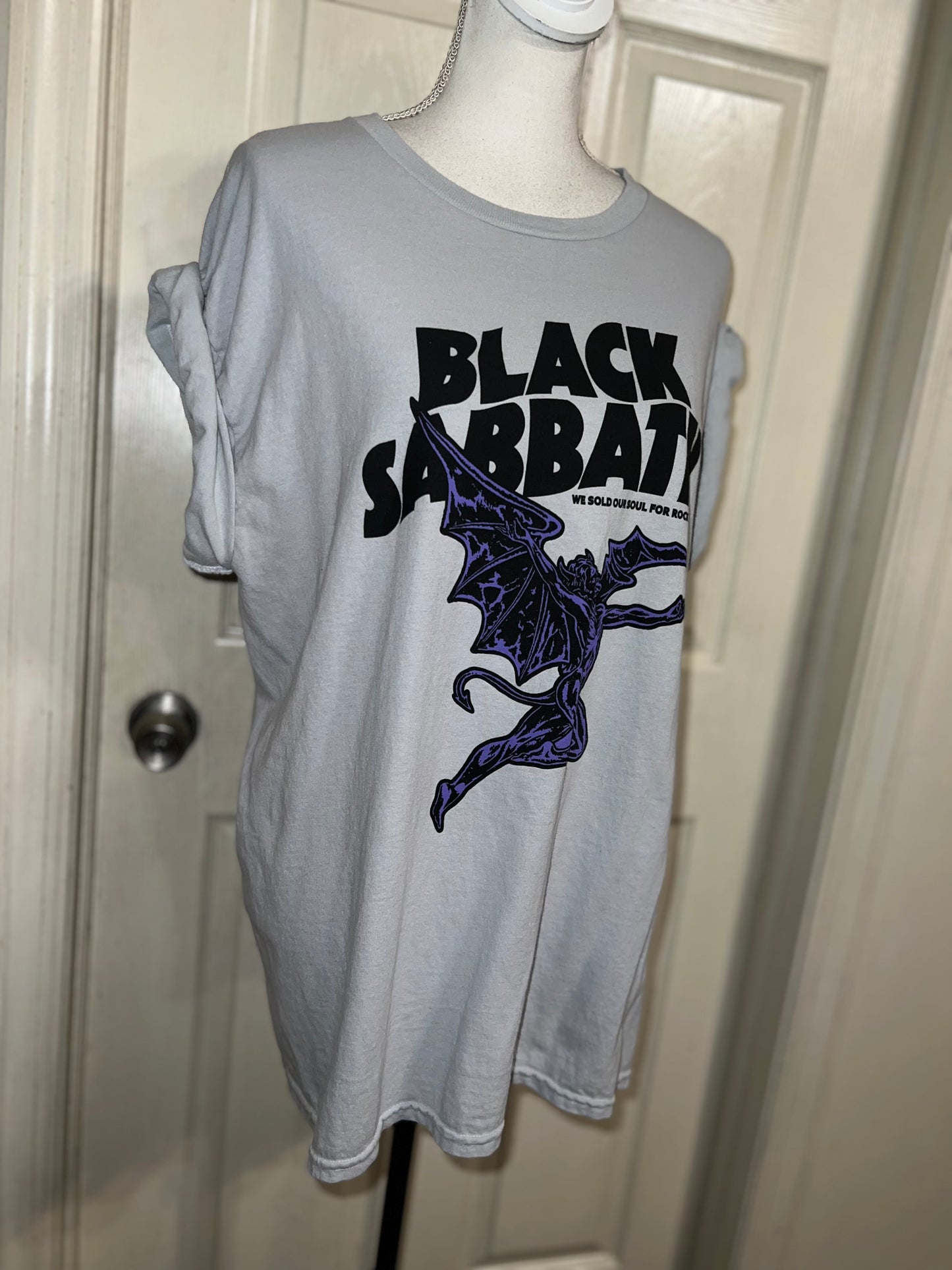 Black Sabbath Oversized Distressed Tee