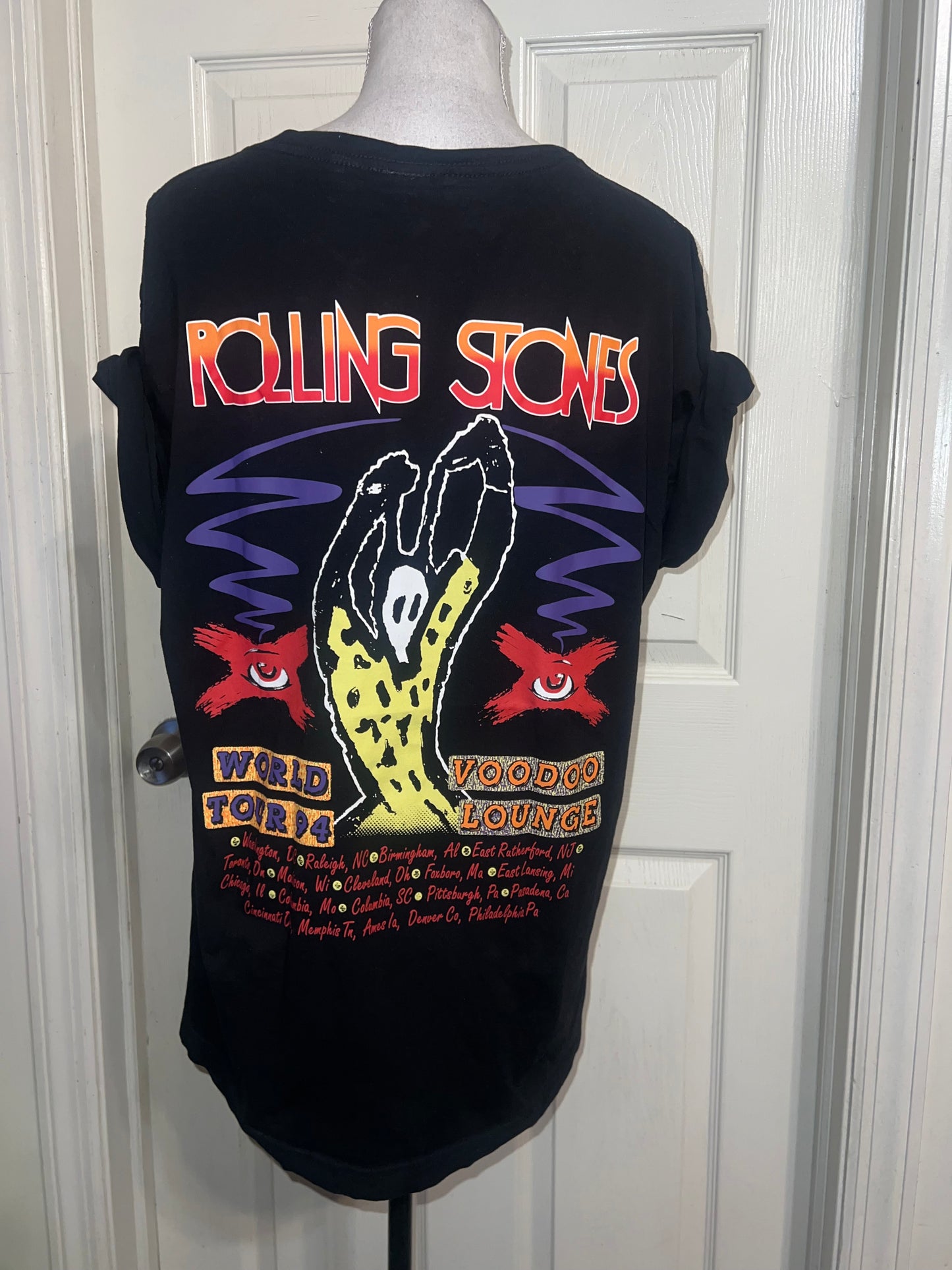 The Rolling Stones Double Sided Oversized Distressed Tee