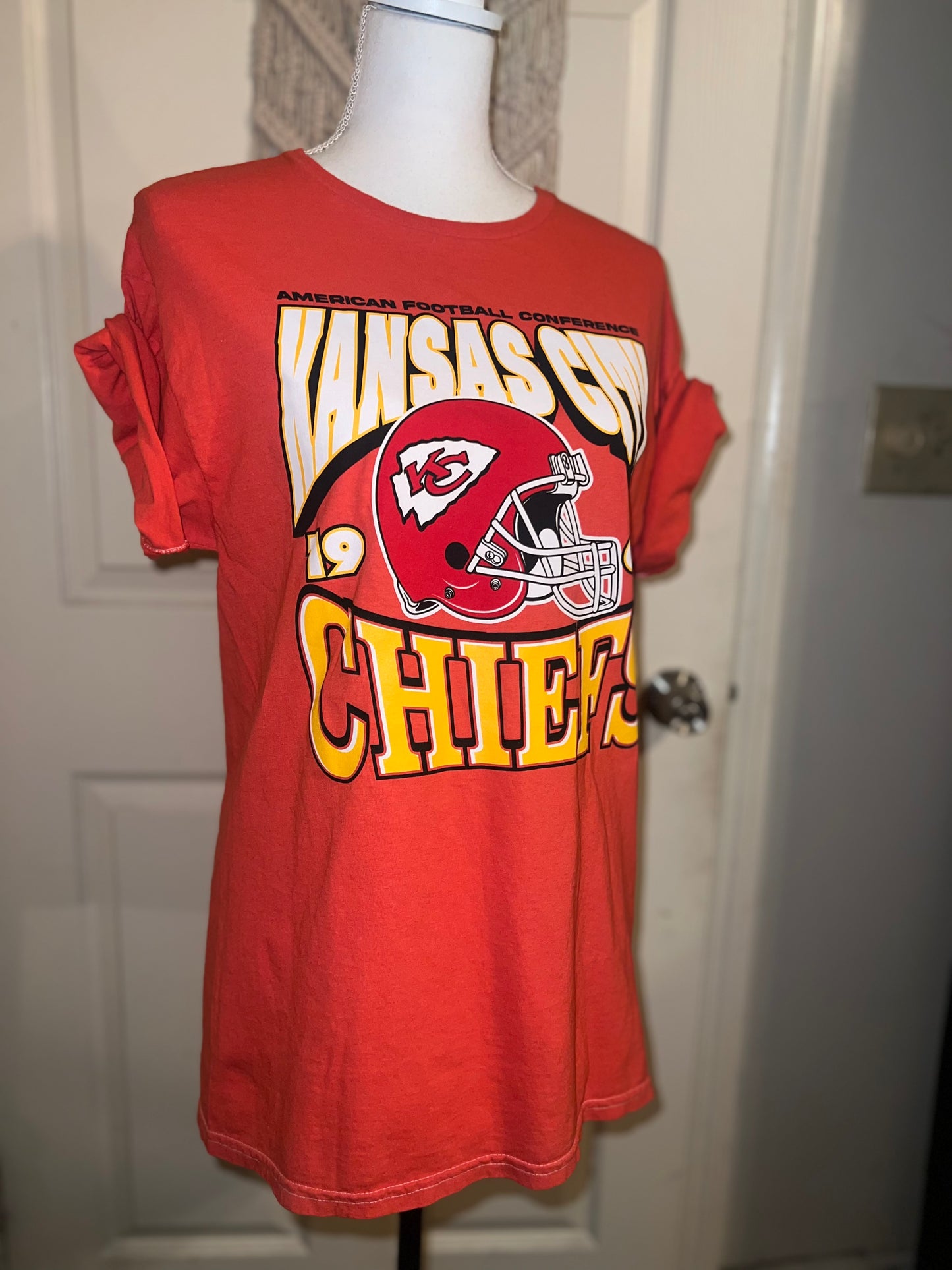 Kansas City Chiefs Oversized Distressed T-Shirt