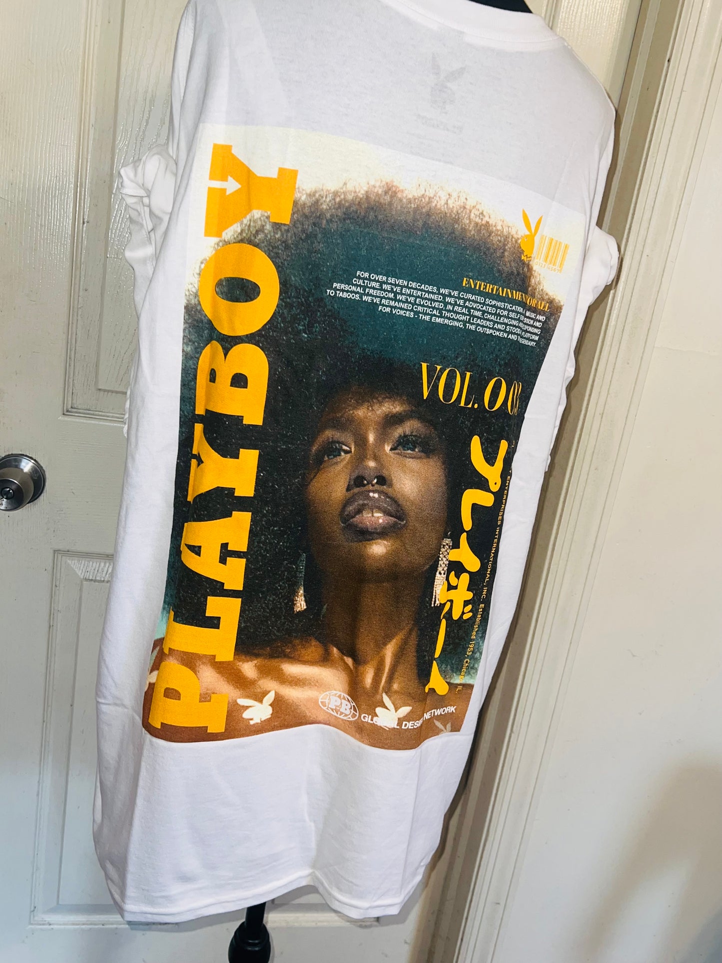 Playboy Double Sided Oversized Distressed Tee