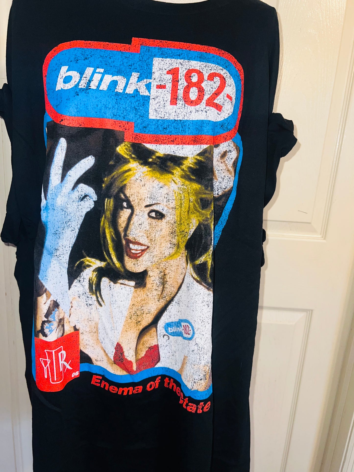 Blink 182 Double Sided Oversized Distressed Tee