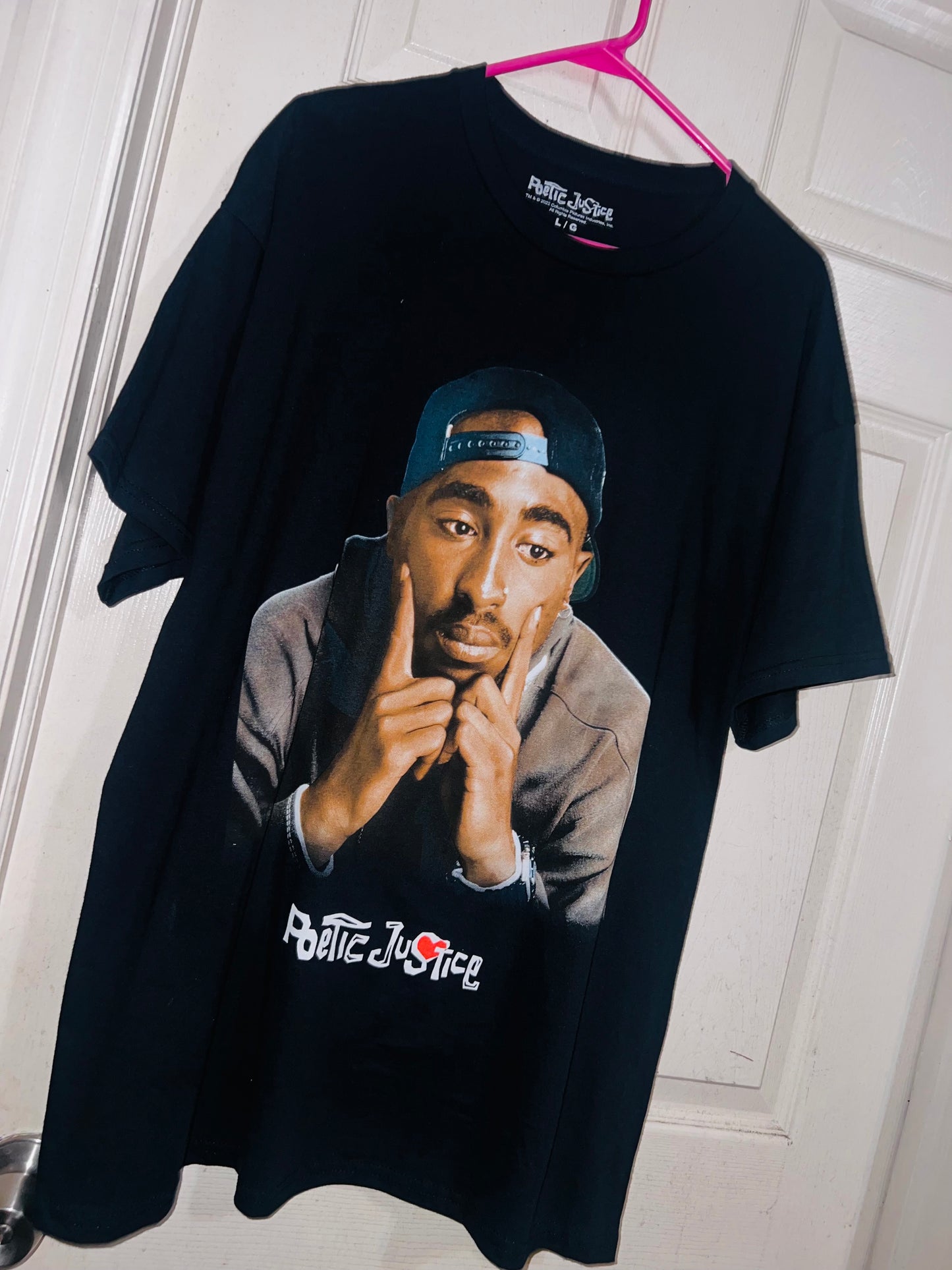 Tupac Poetic Justice Oversized Distressed Tee