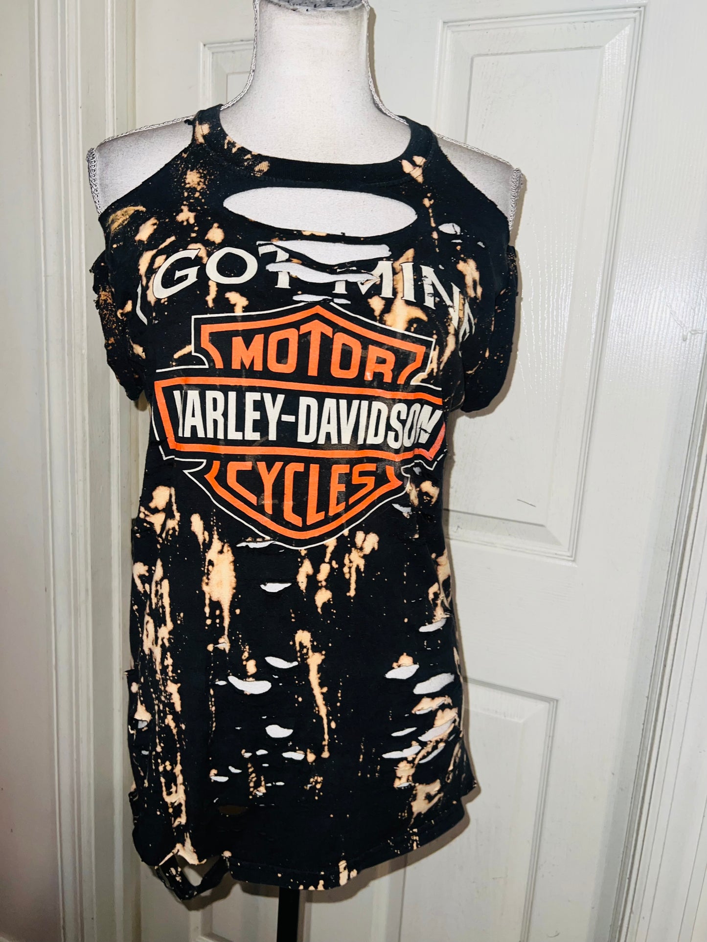 Harley Davidson Bleached Double Sided Distressed Tee