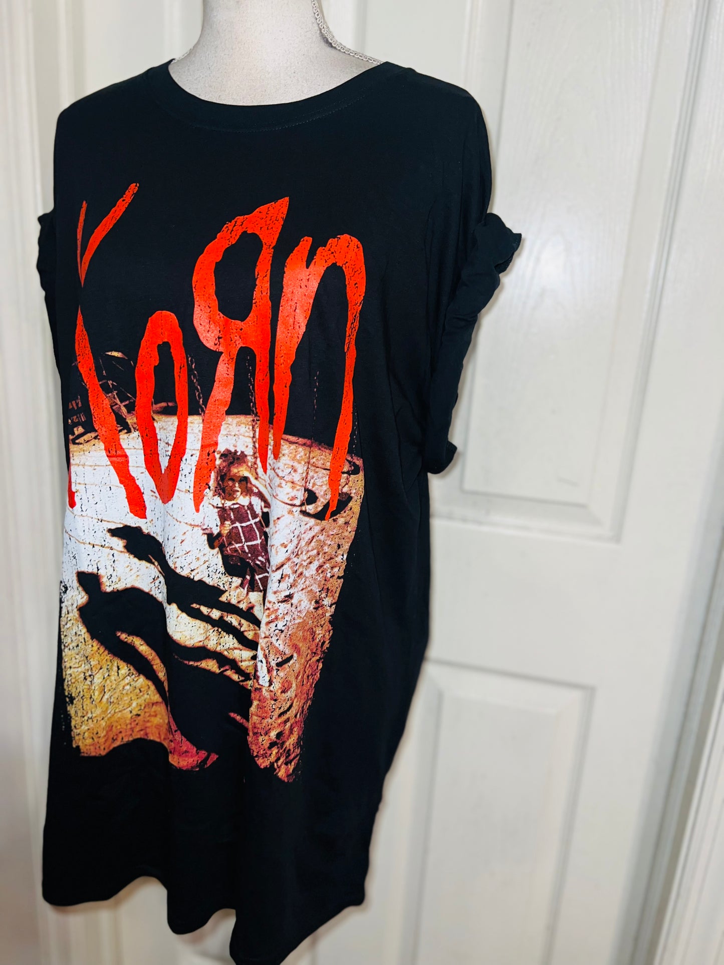 Korn Oversized Distressed Tee