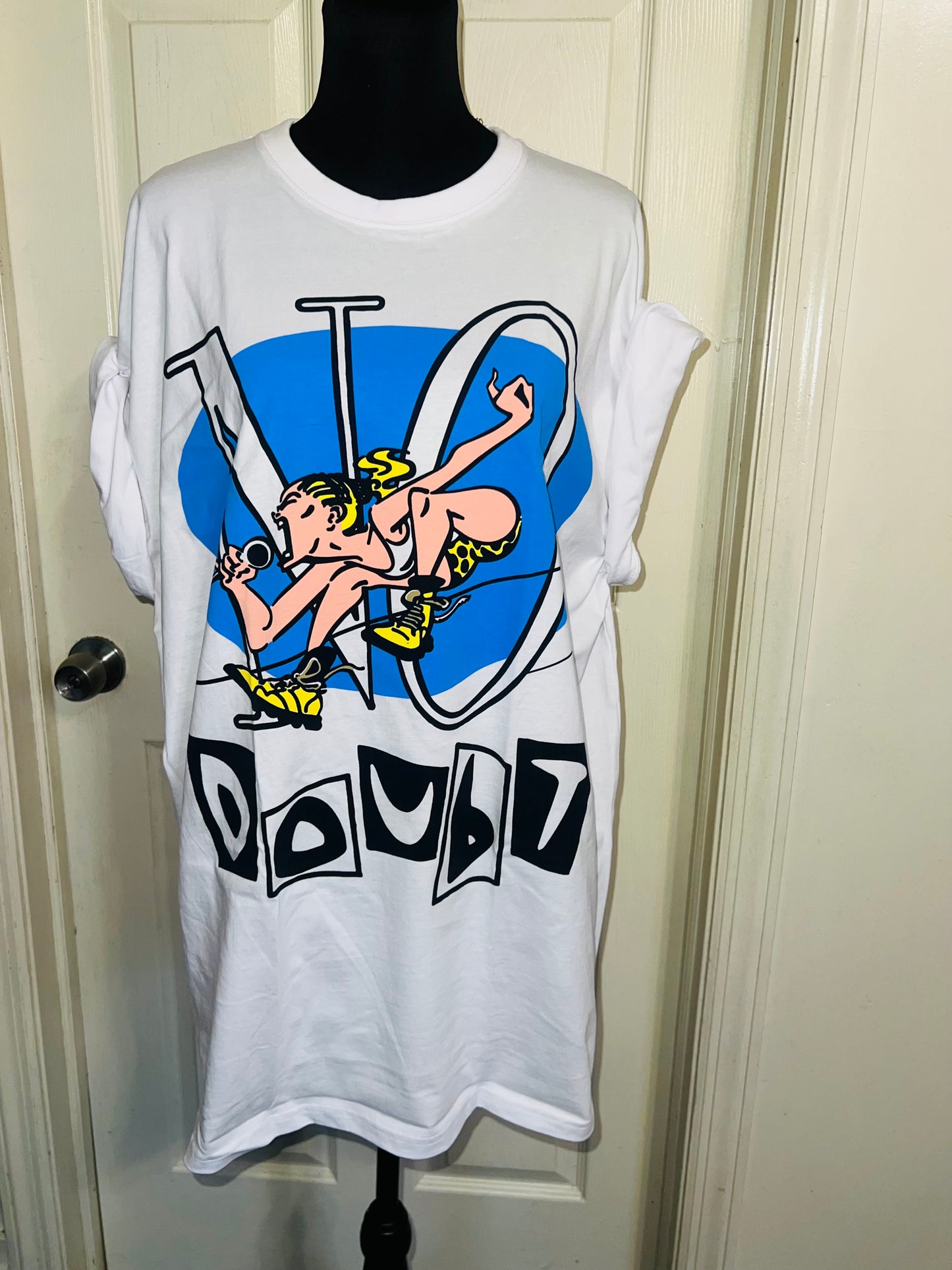 No Doubt Oversized Distressed Tee