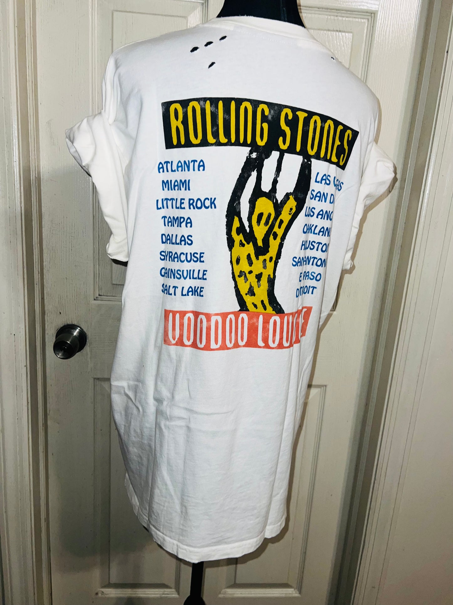 The Rolling Stones Double Sided Oversized Distressed Tee