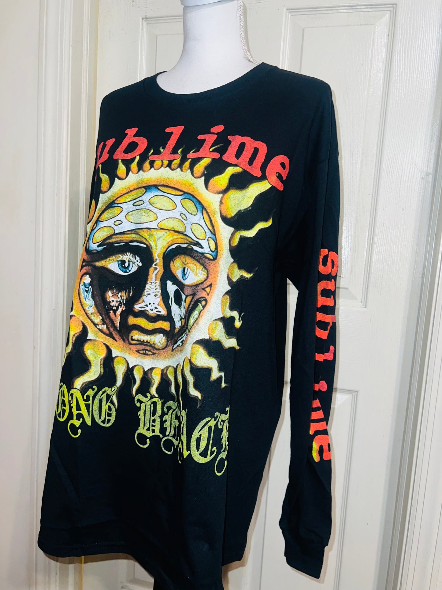 Sublime Oversized Distressed Long Sleeve Tee