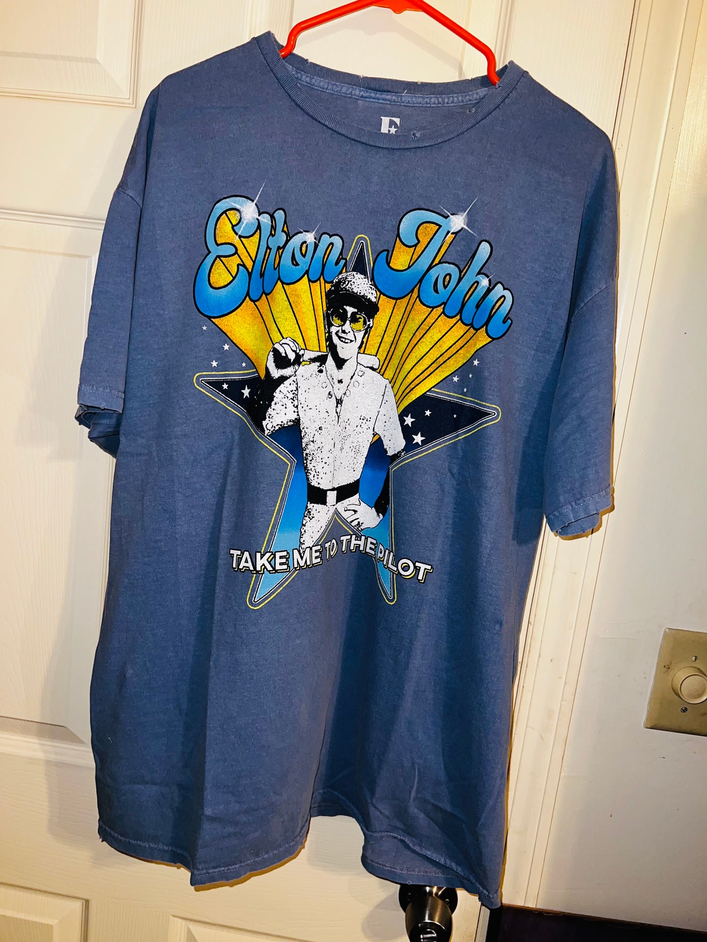 Elton John Oversized Distressed Tee