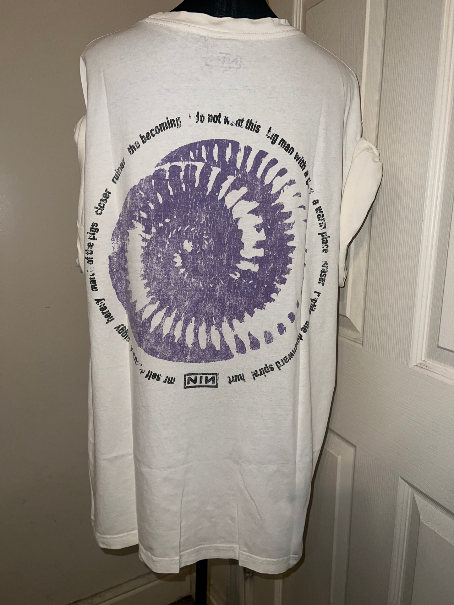 Nine Inch Nails Double Sided Oversized Distressed Tee