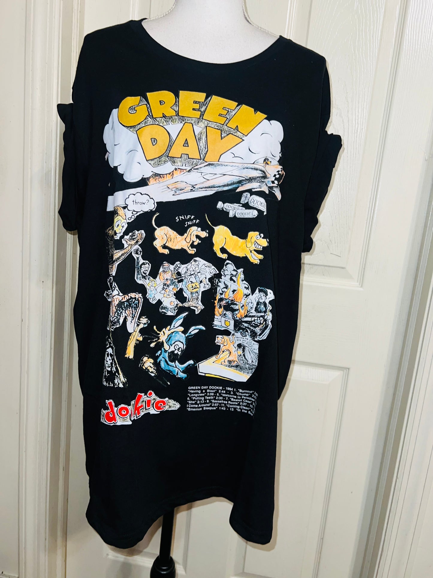 Green Day Oversized Distressed Tee