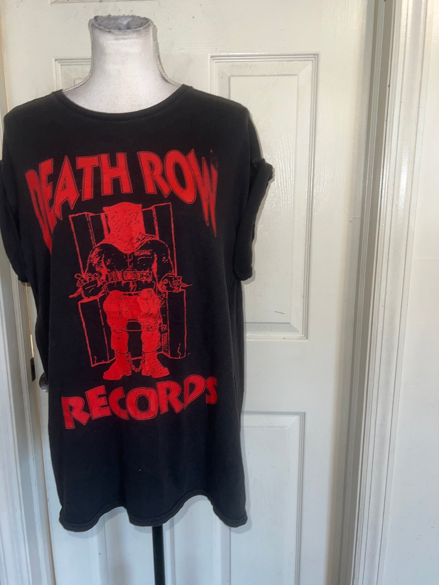 Death Row Records Oversized Distressed Tee