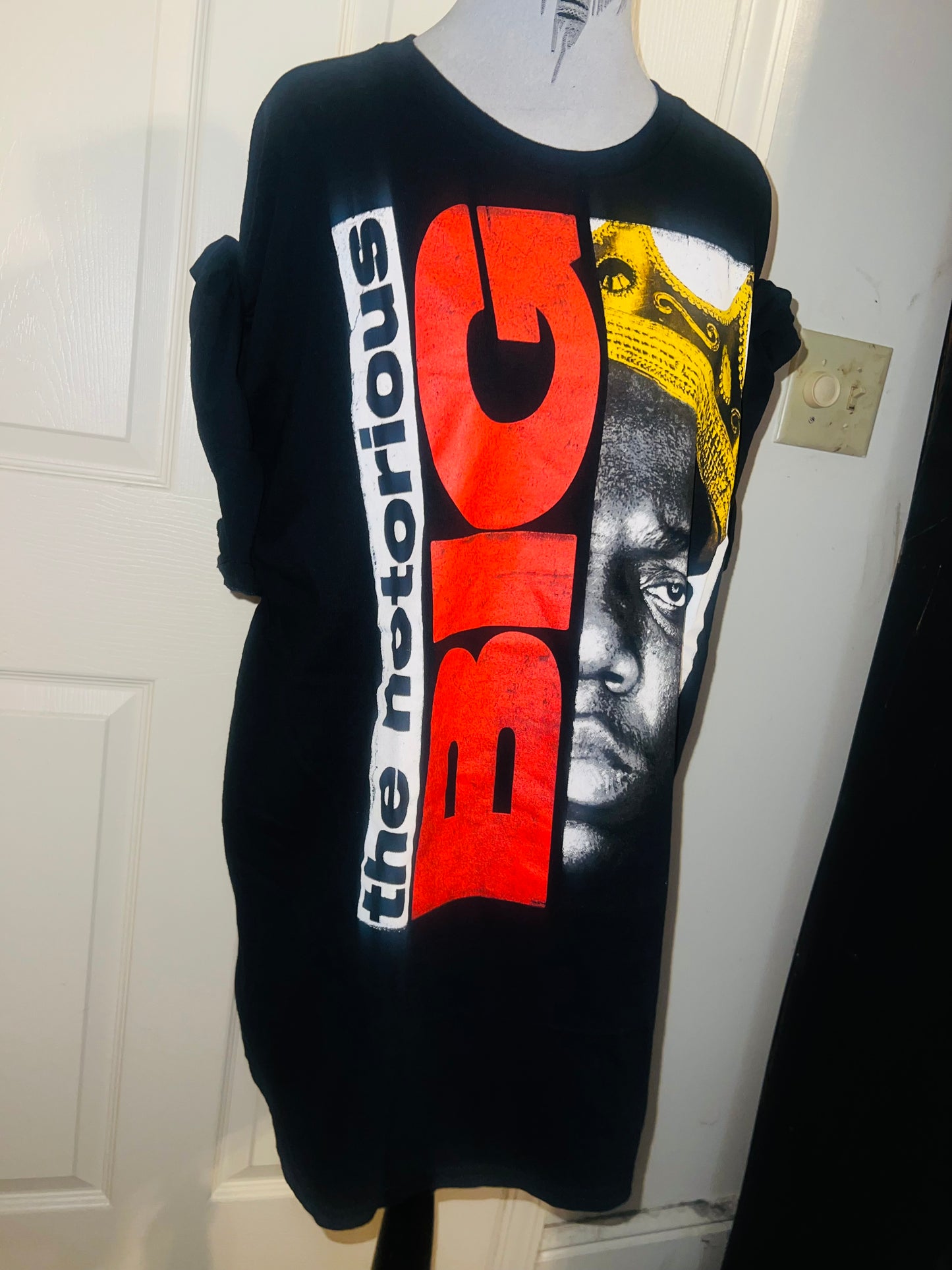 Notorious BIG Biggie Smalls Oversized Distressed Tee