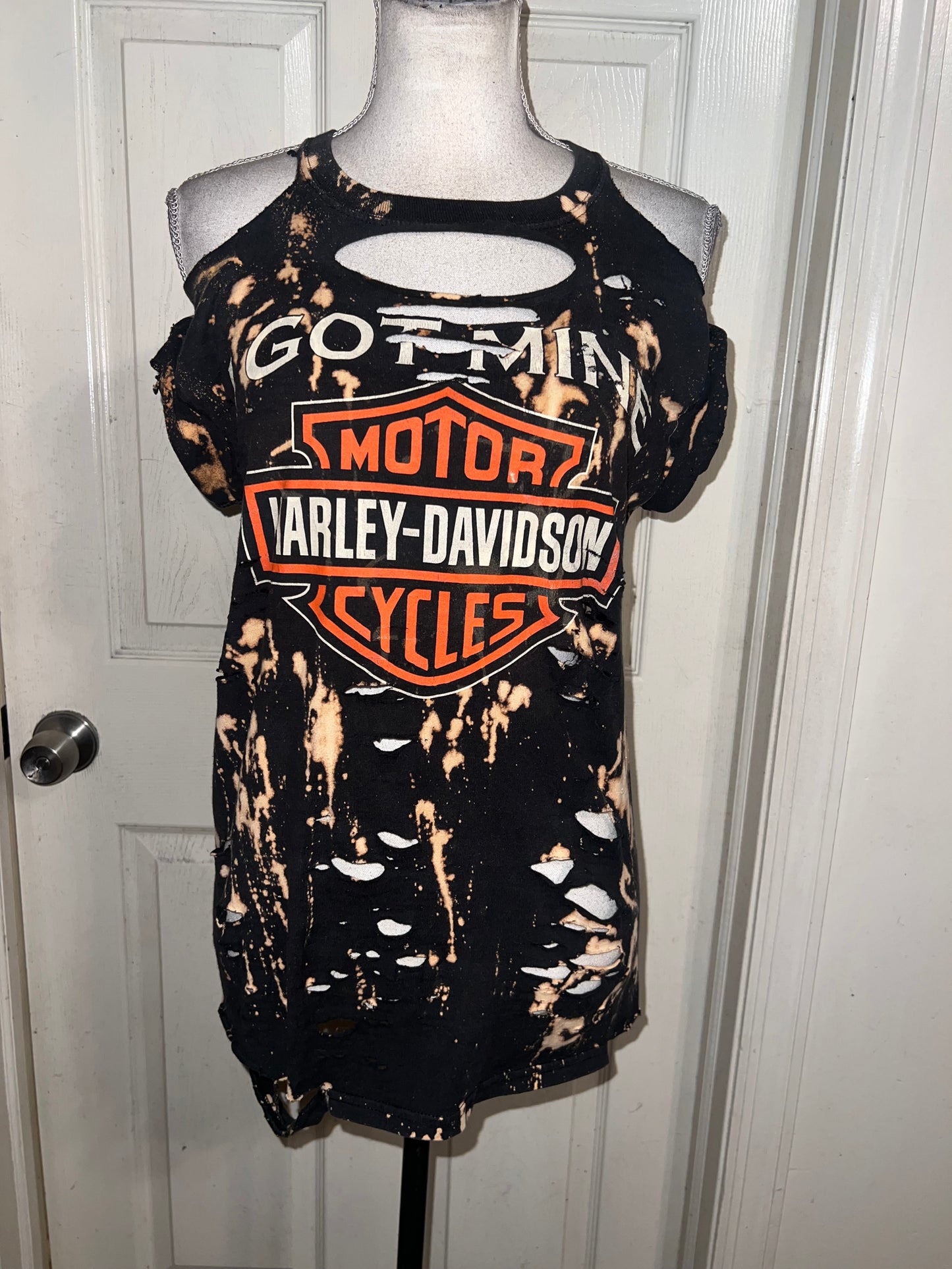Harley Davidson Bleached Double Sided Distressed Tee